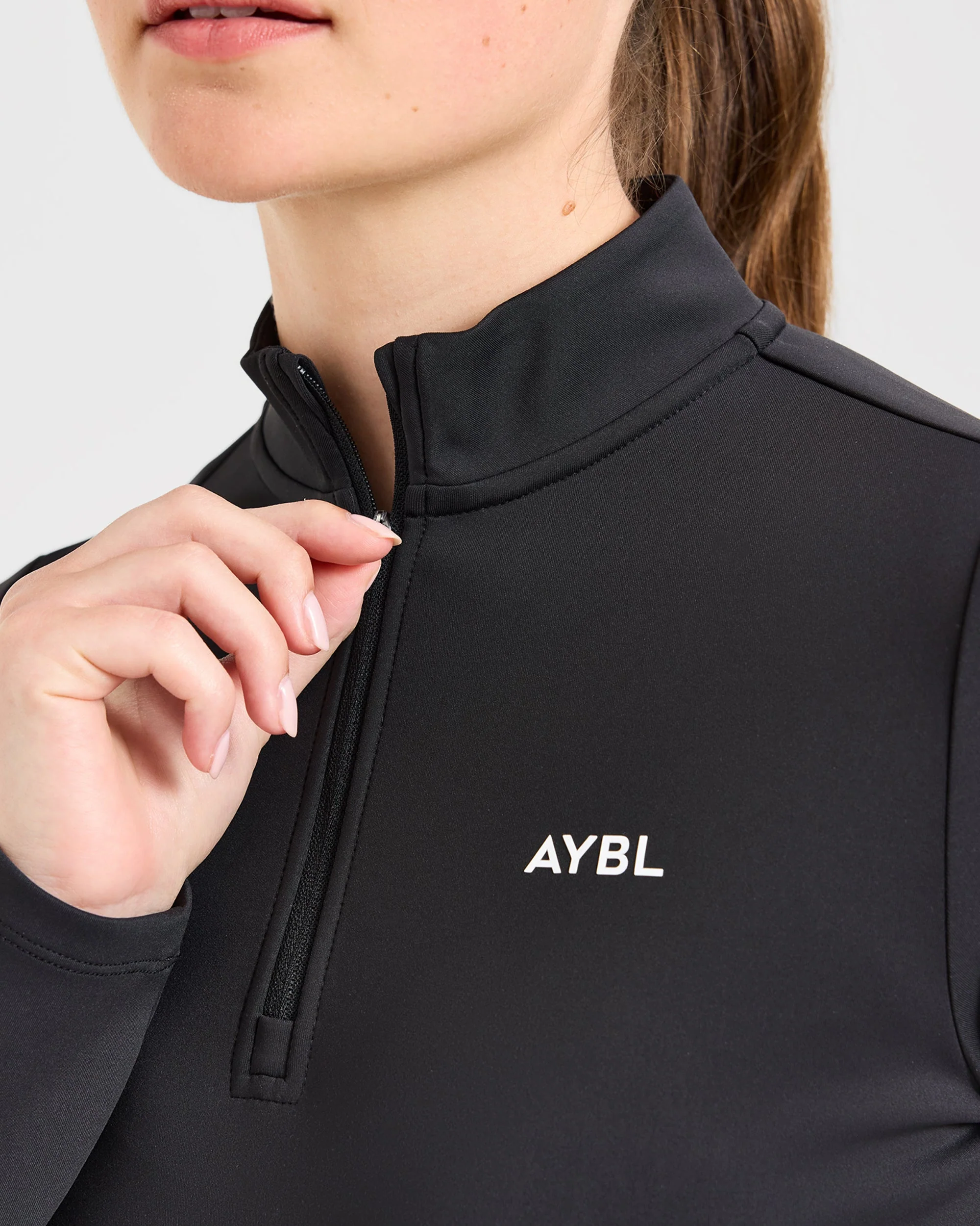 Classic 1/4 Zip Pullover - Zwart - Image 5