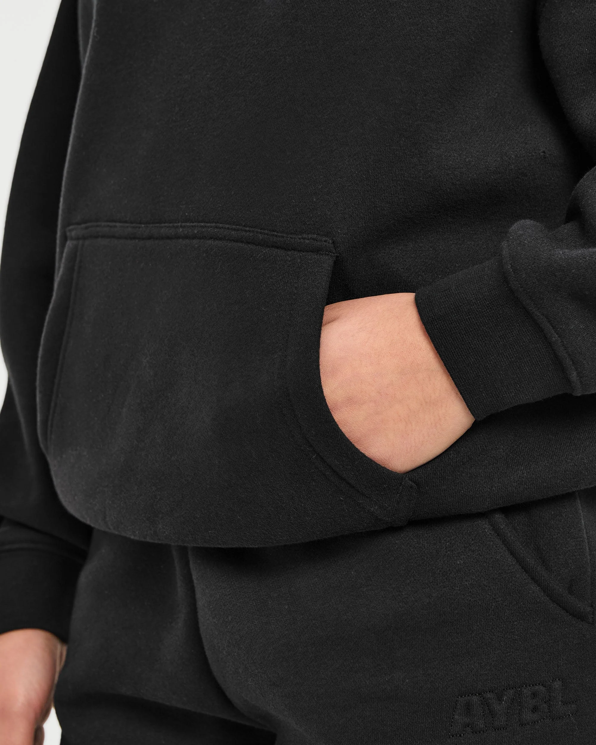Classic Plush Oversized Hoodie - Zwart - Image 6