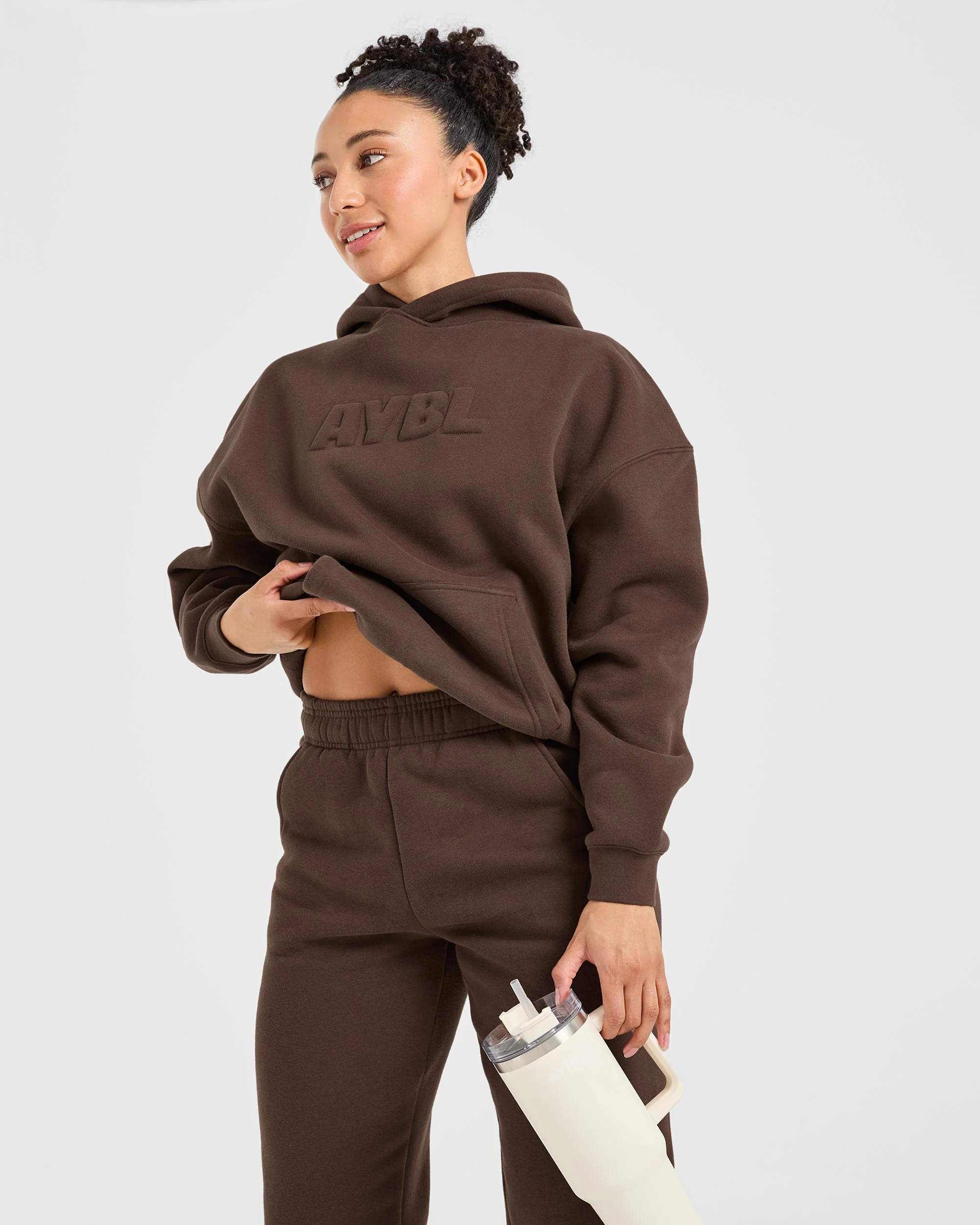 Classic Plush Oversized Hoodie - Bruin - Image 8