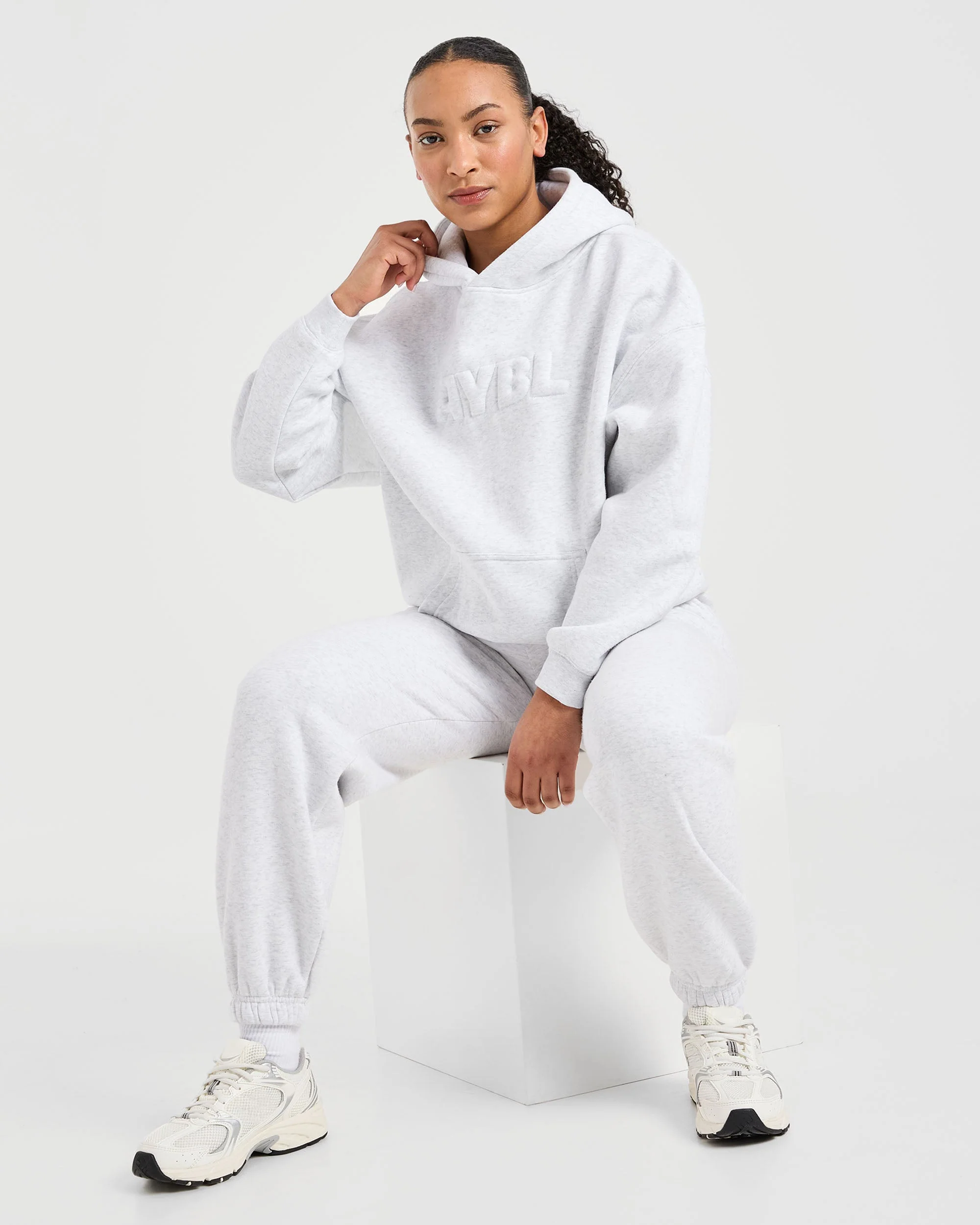 Classic Plush Oversized Hoodie - Heather Grijs - Image 8