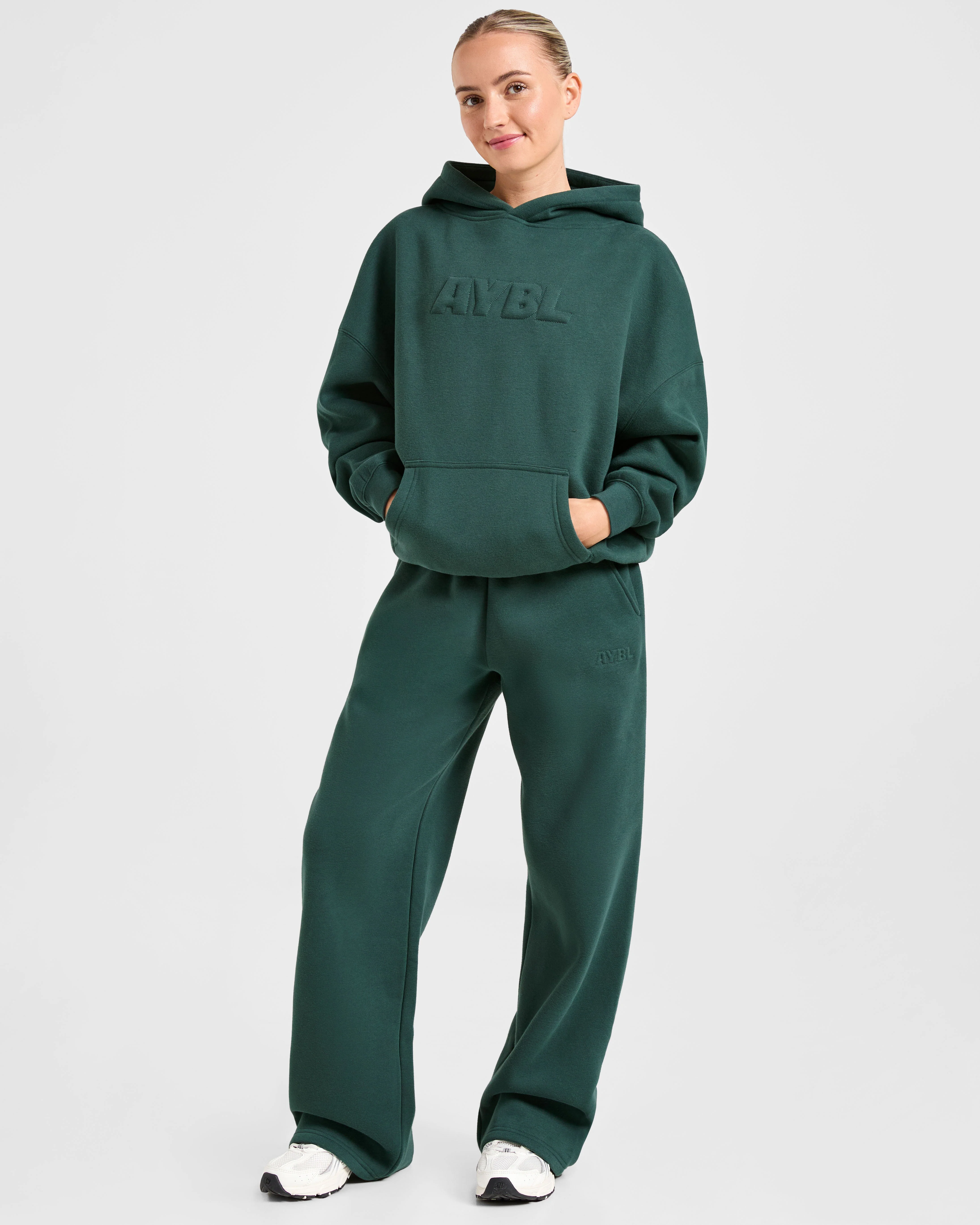 Classic Plush Oversized Hoodie - Pine Groen - Image 8