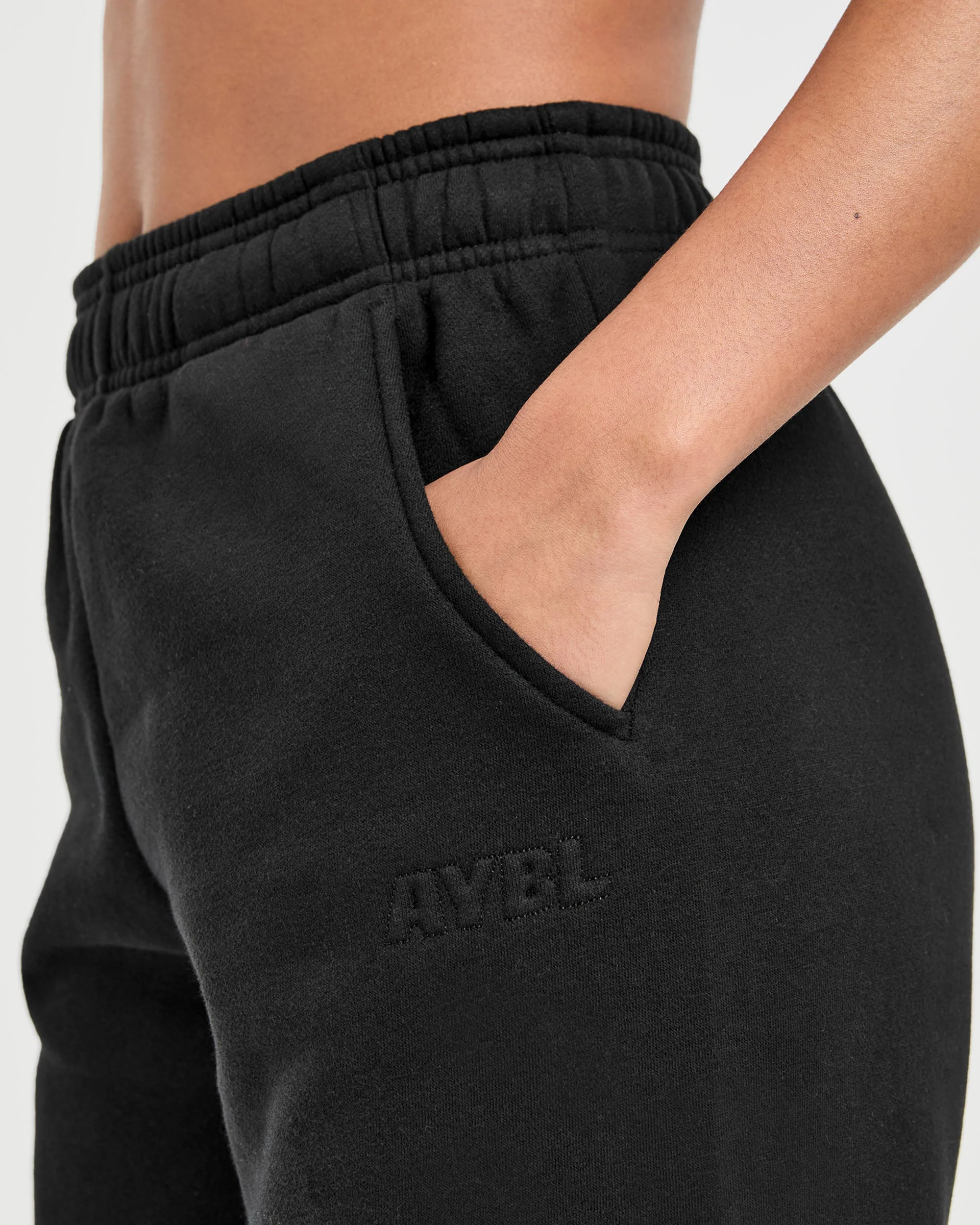 Classic Plush Oversized Joggers - Zwart - Image 5