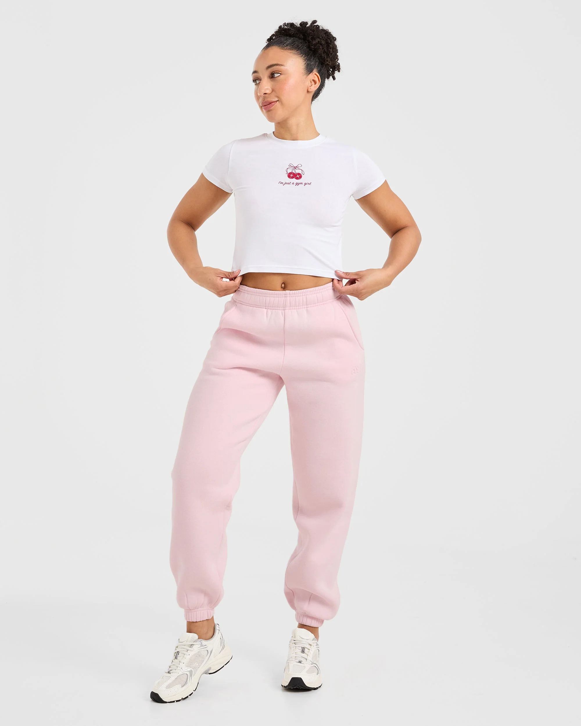 Classic Plush Oversized Joggers - Pastel Roze - Image 8