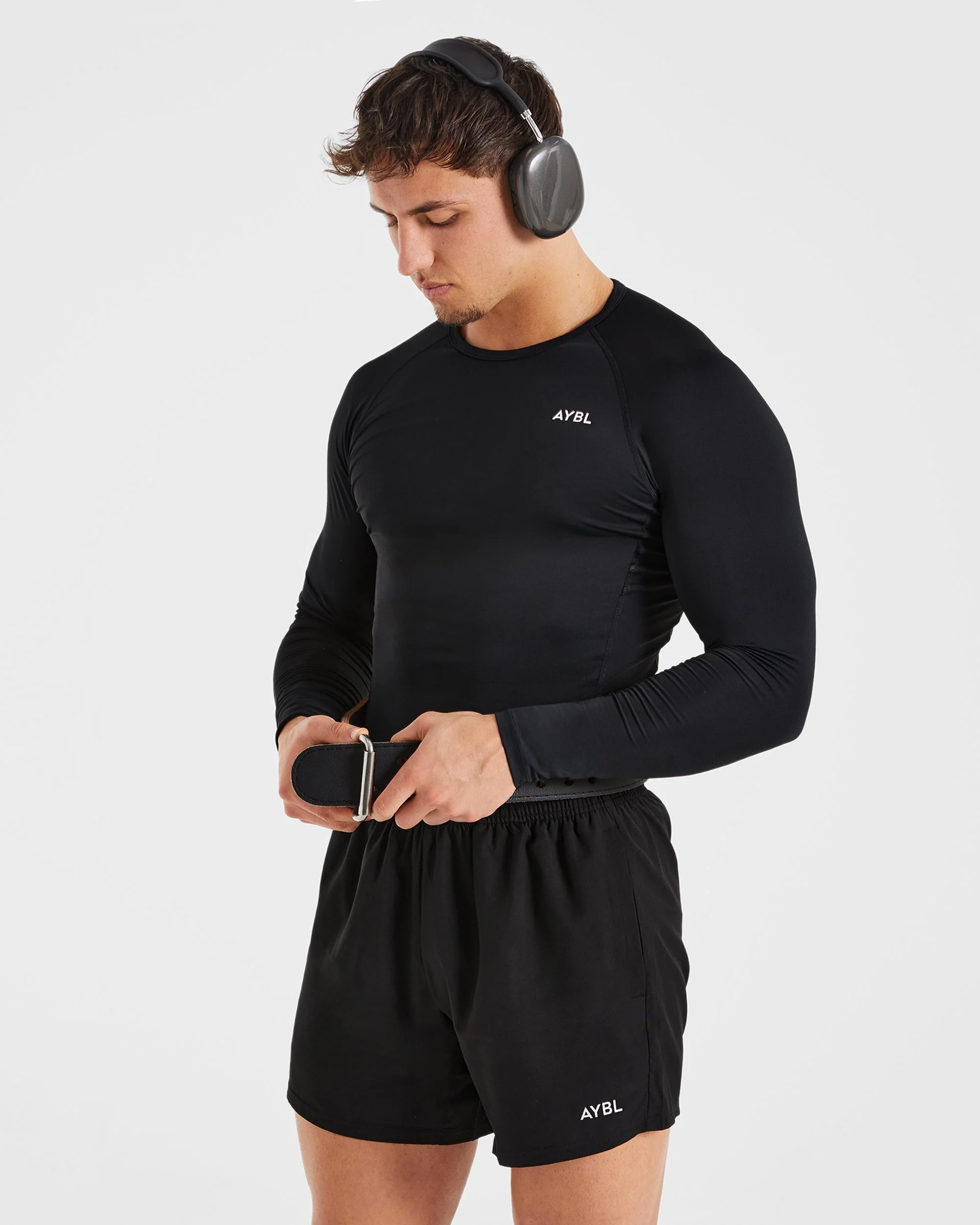 Compression Long Sleeve T Shirt - Zwart - Image 8