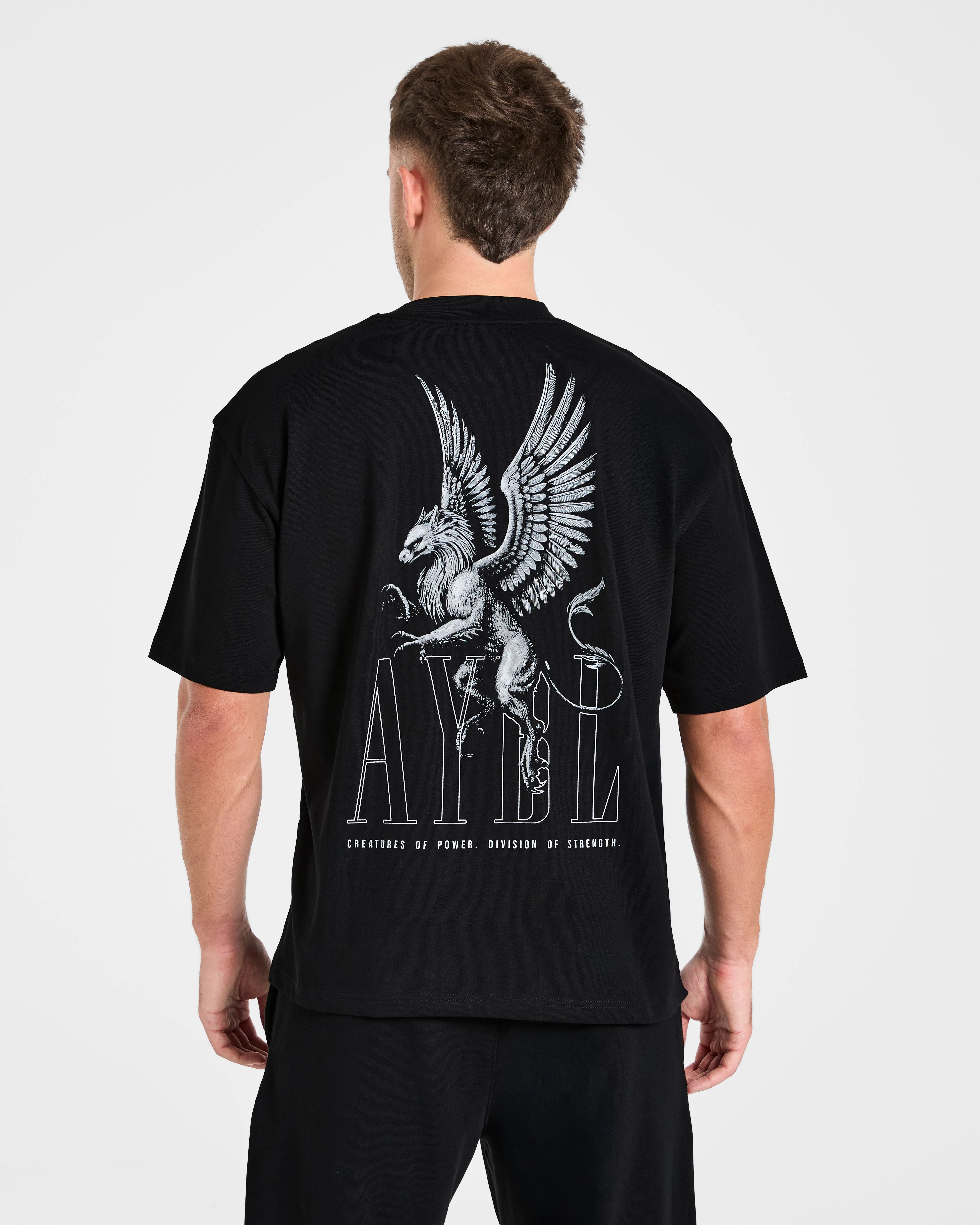 Creatures Of Power Oversized T Shirt - Zwart