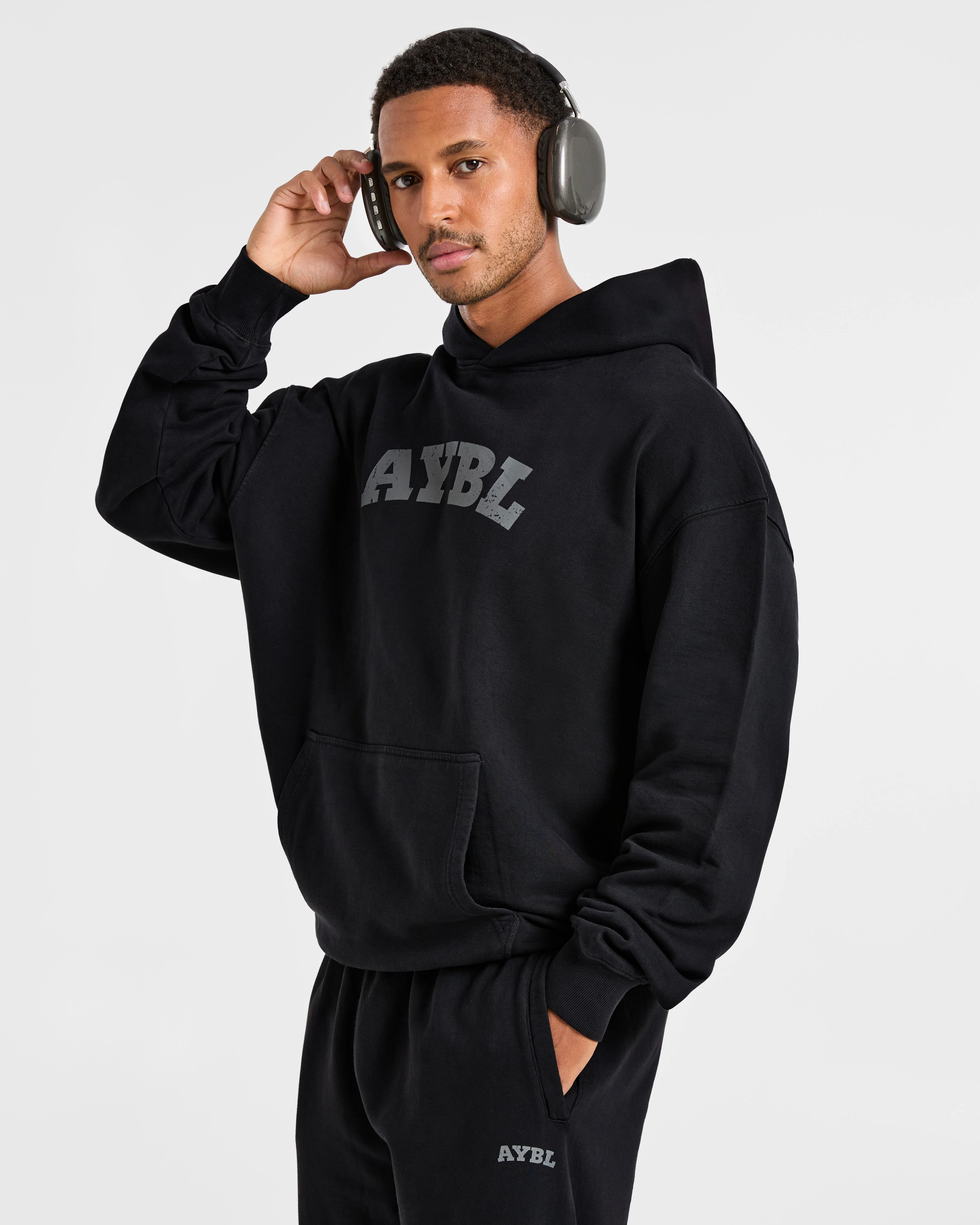 Elite Hoodie - Zwart/Charcoal - Image 8