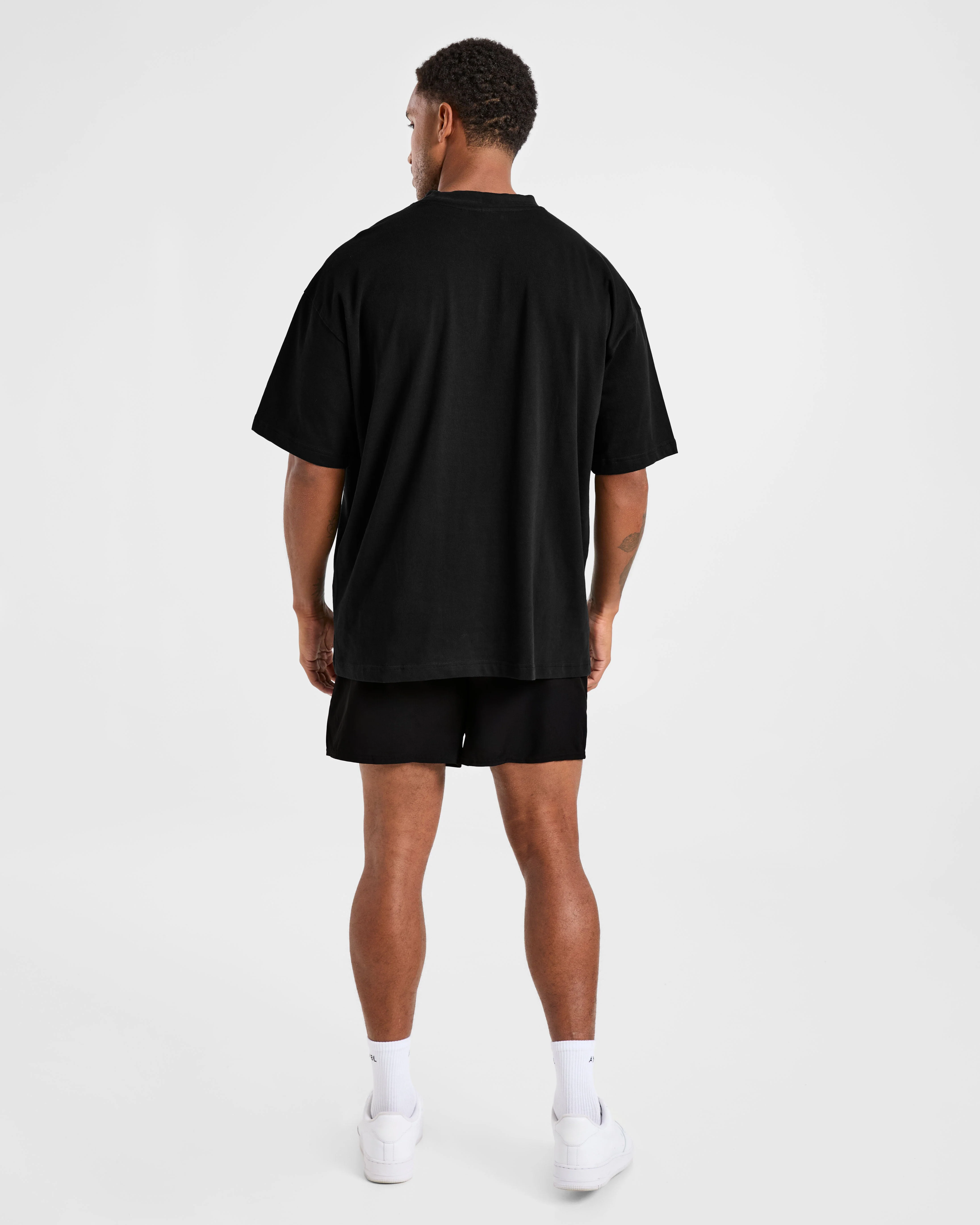 Elite Oversized T Shirt- Zwart/Charcoal - Image 4