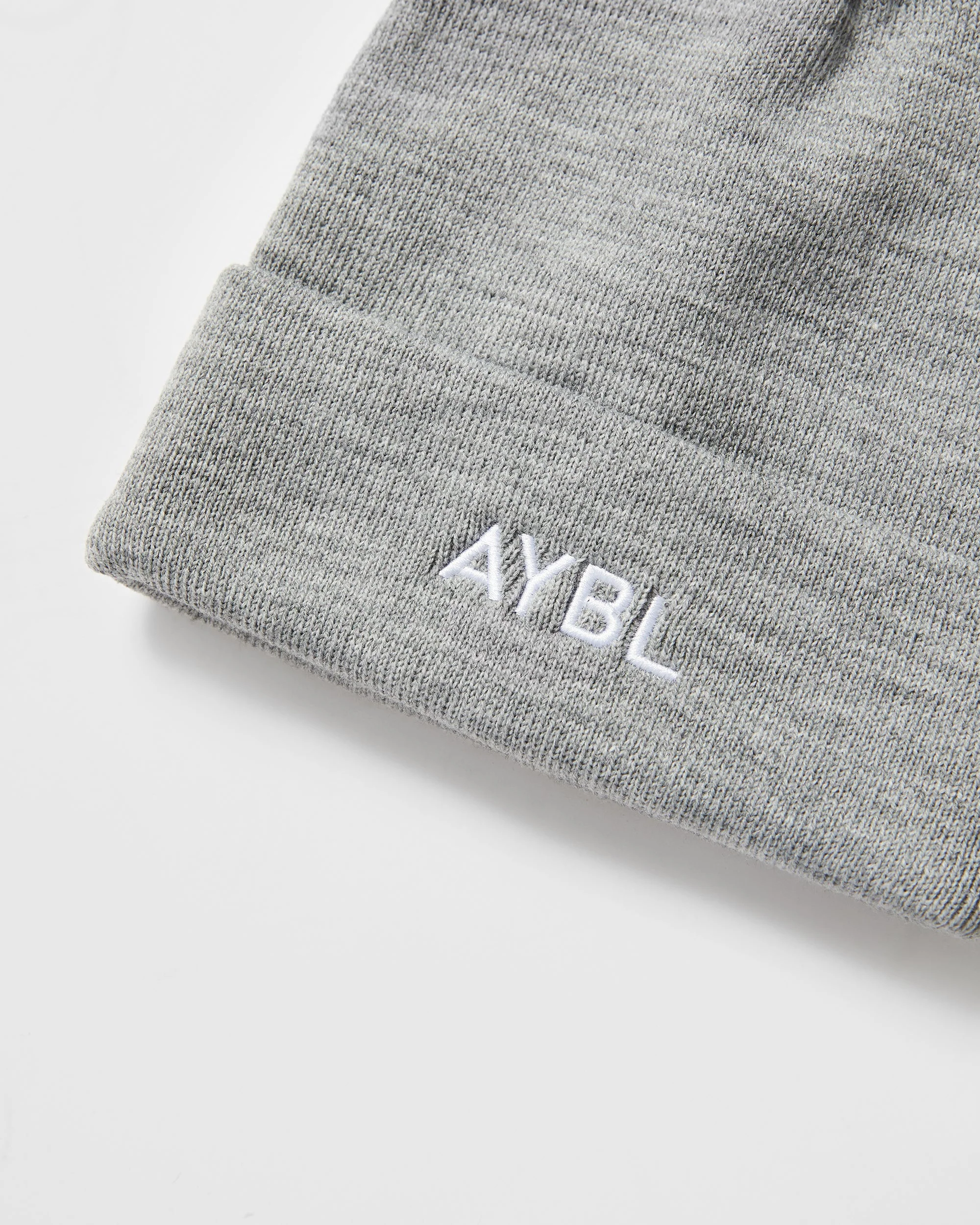 Embroidered Beanie - Grijs Marl - Image 3