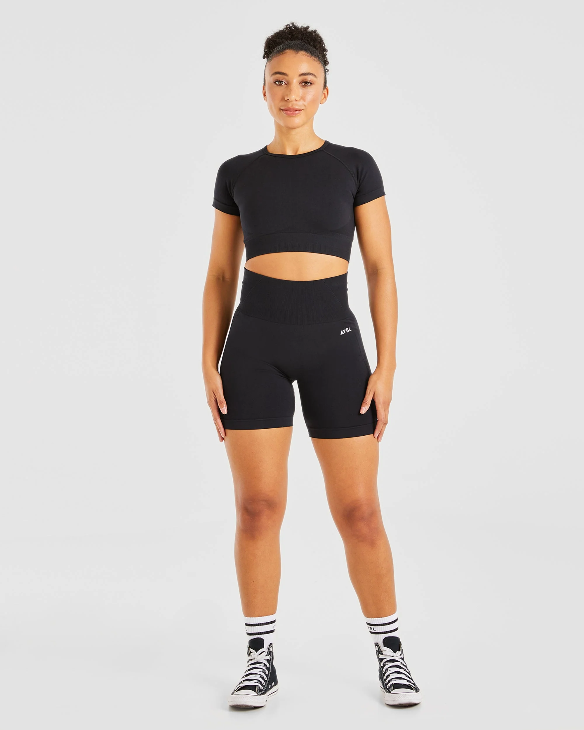 Empower Seamless Crop Top - Zwart - Image 3