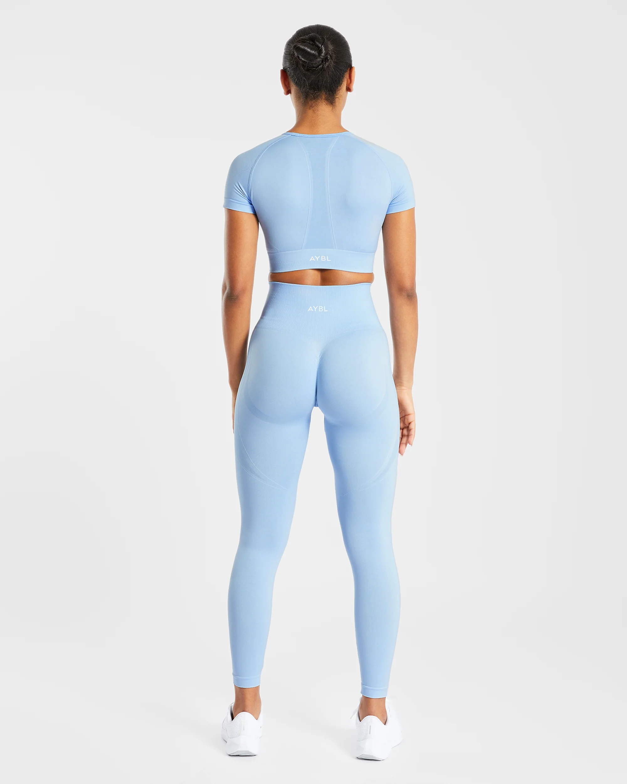 Empower Seamless Crop Top - Sky Blauw - Image 4