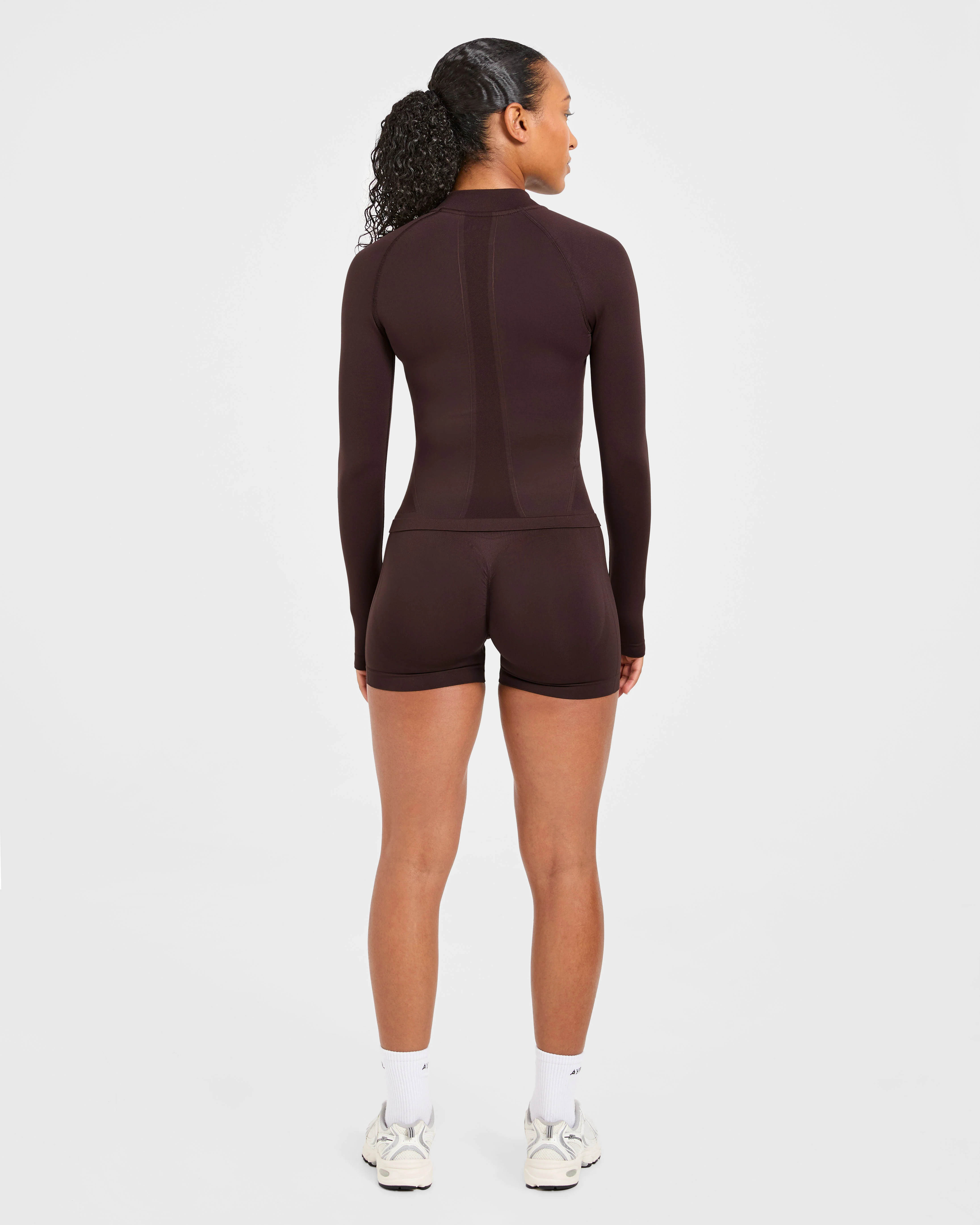 Empower Seamless Full Zip Jacket - Cocoa Bruin - Image 4