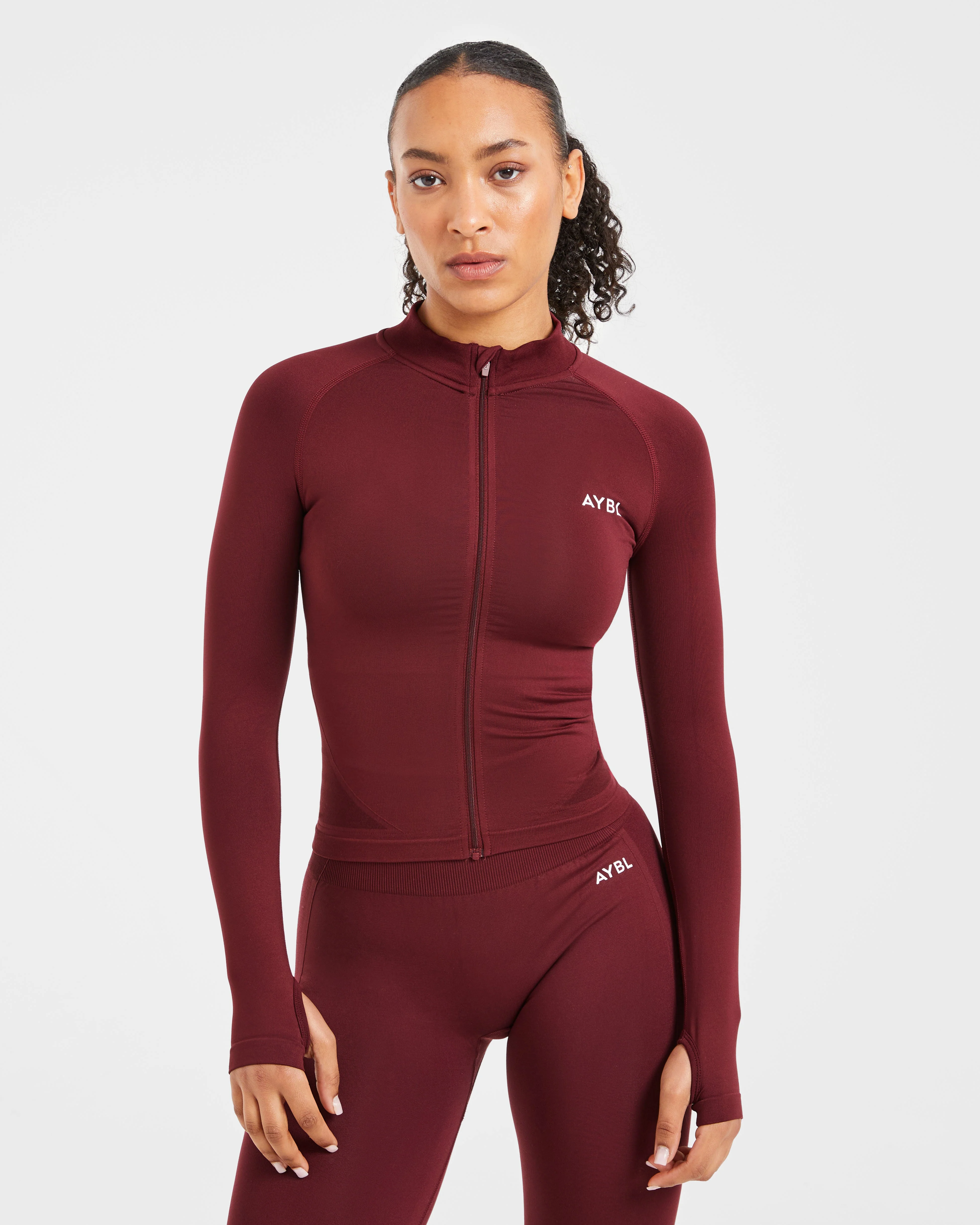 Empower Seamless Full Zip Jacket - Rood Wine