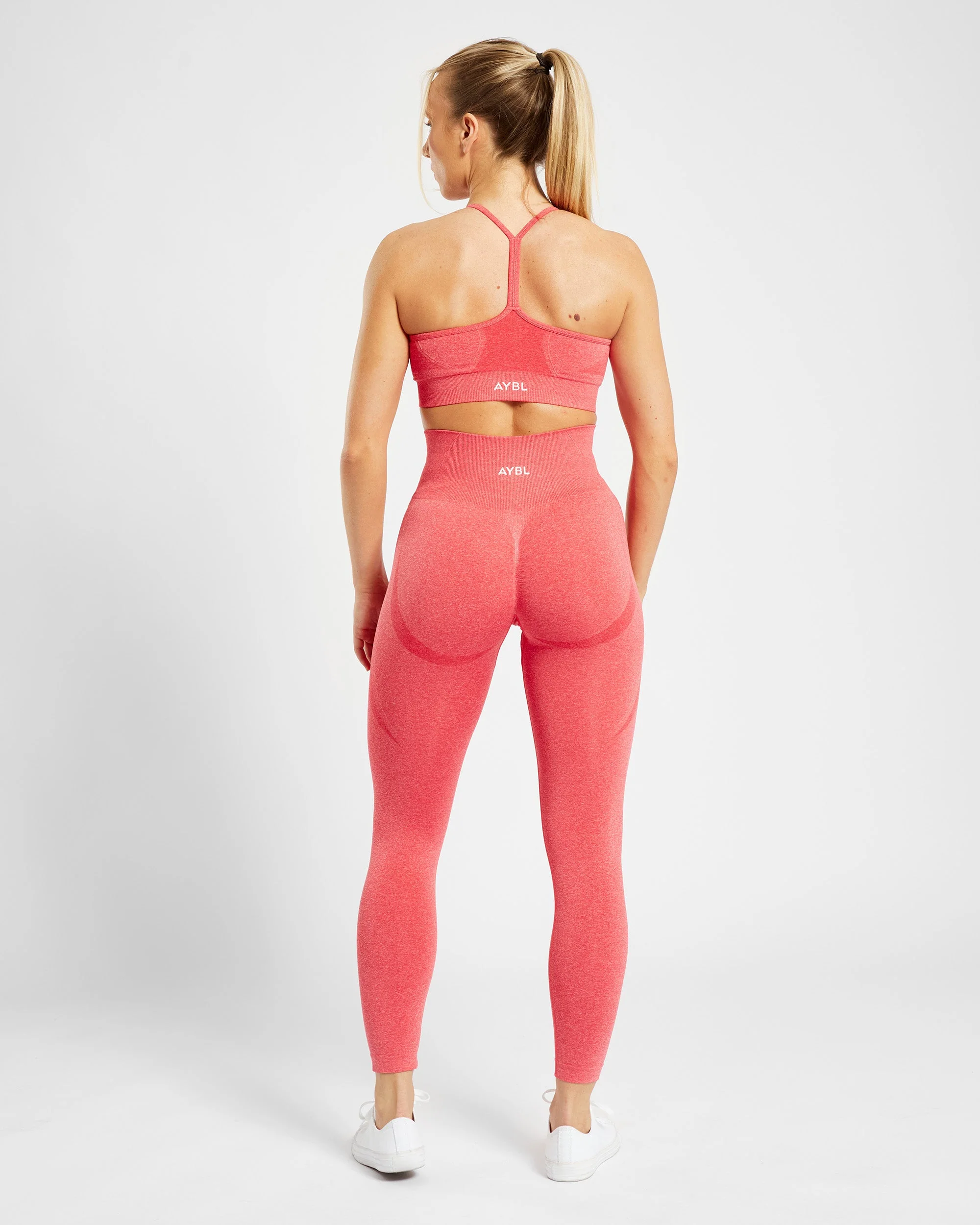 Empower Seamless Leggings - Coral Rood Marl - Image 4