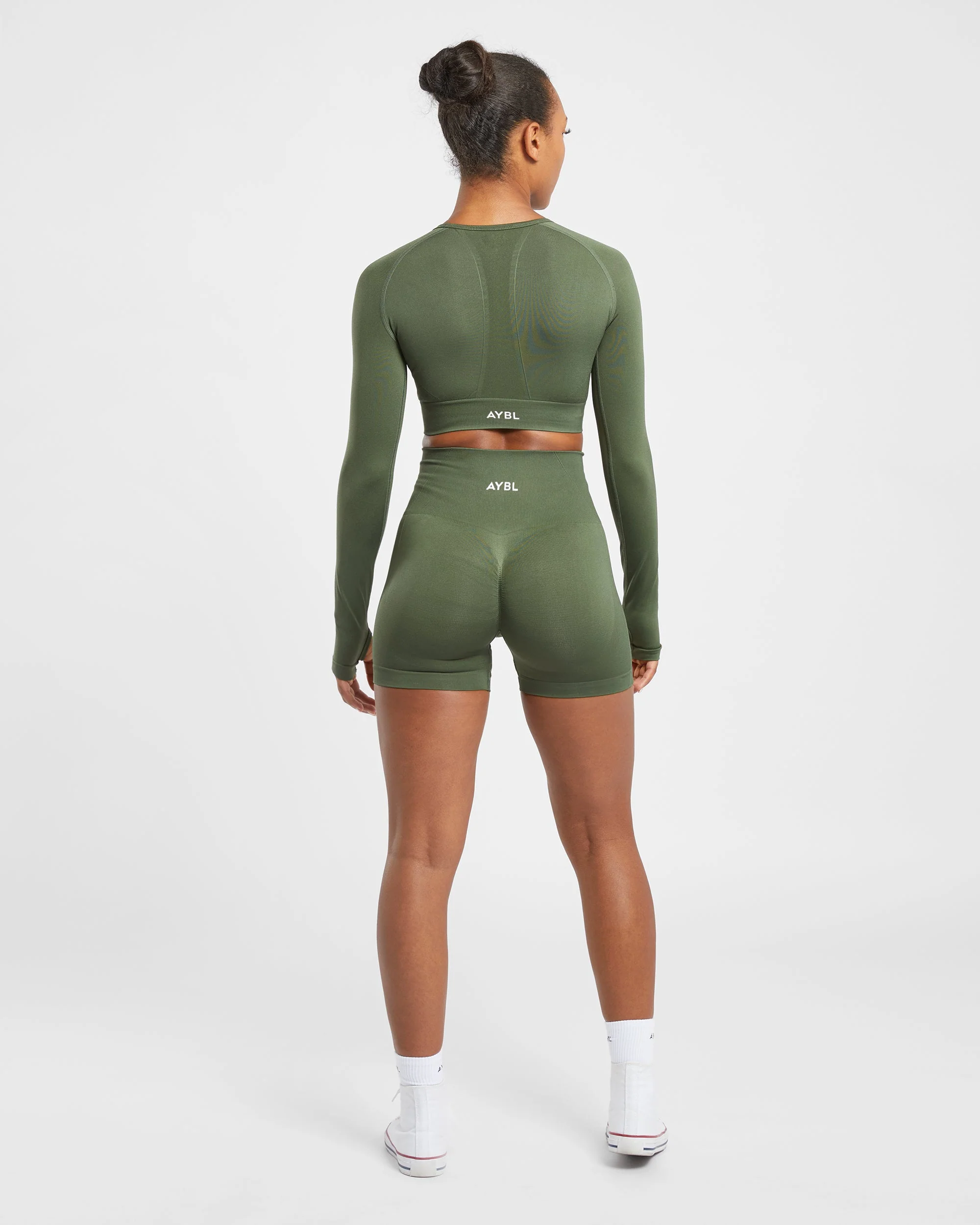 Empower Seamless Shorts - Khaki Groen - Image 4