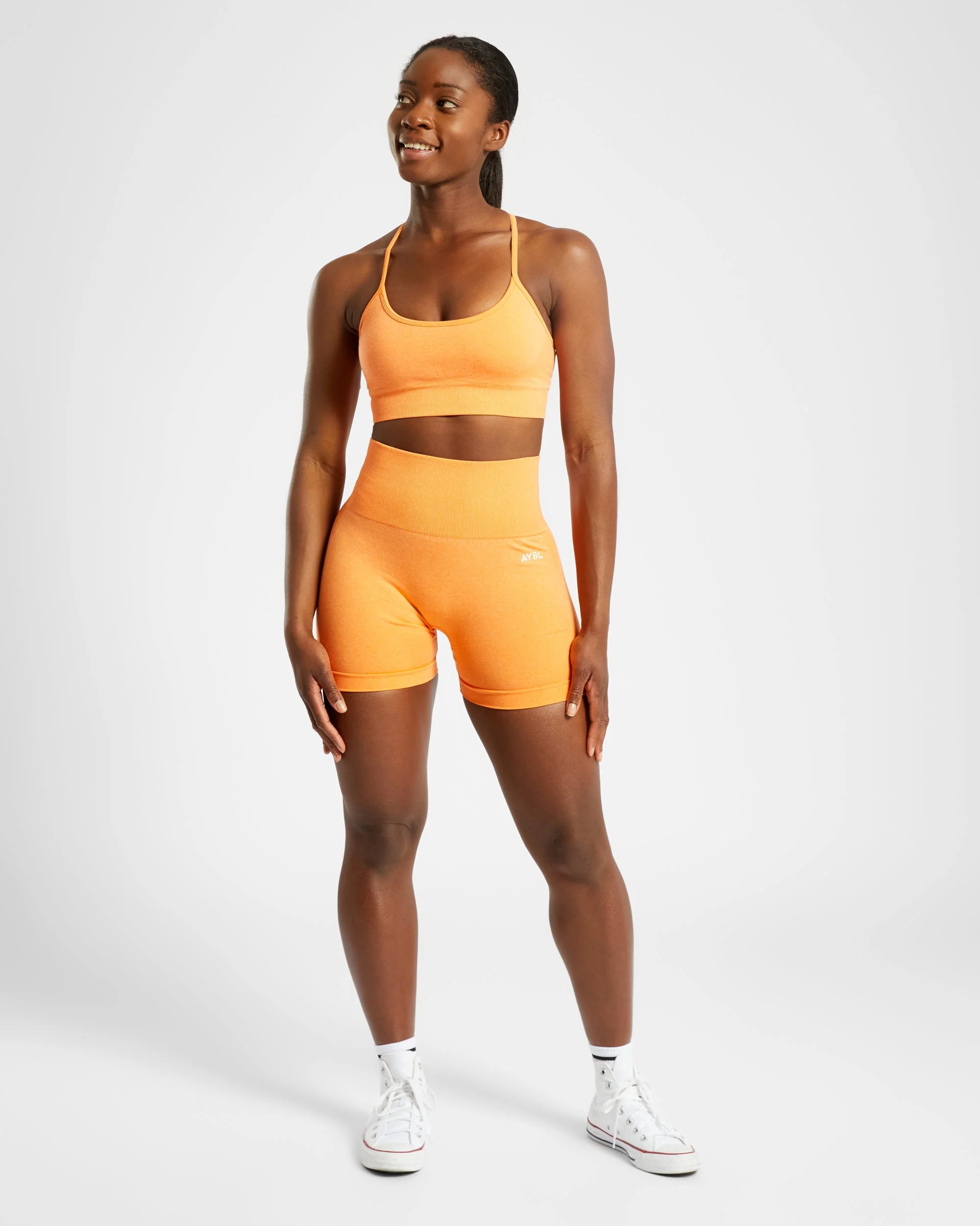 Empower Seamless Shorts - Oranje Marl - Image 3