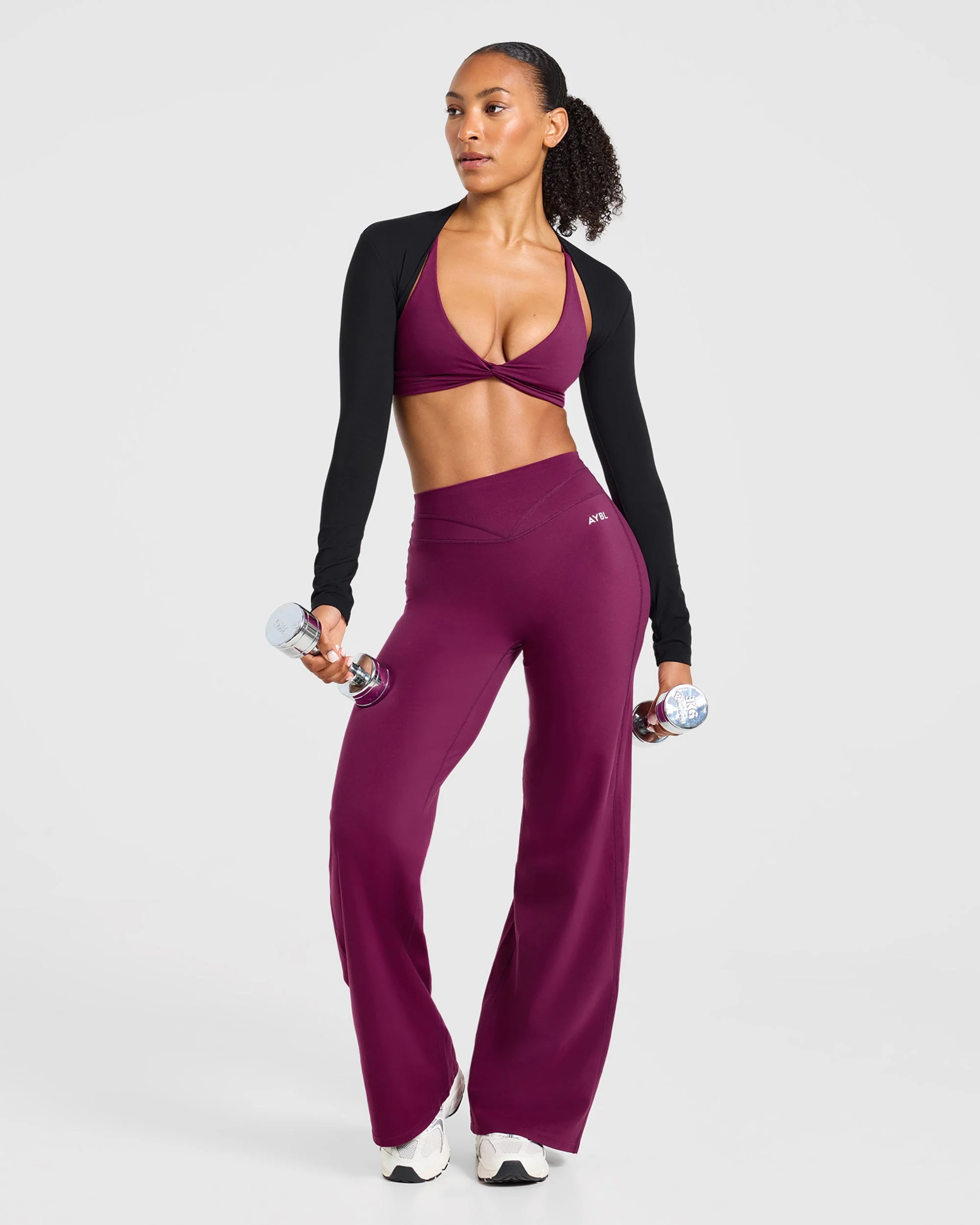 Engage Straight Leg Leggings - Rich Plum - Image 8