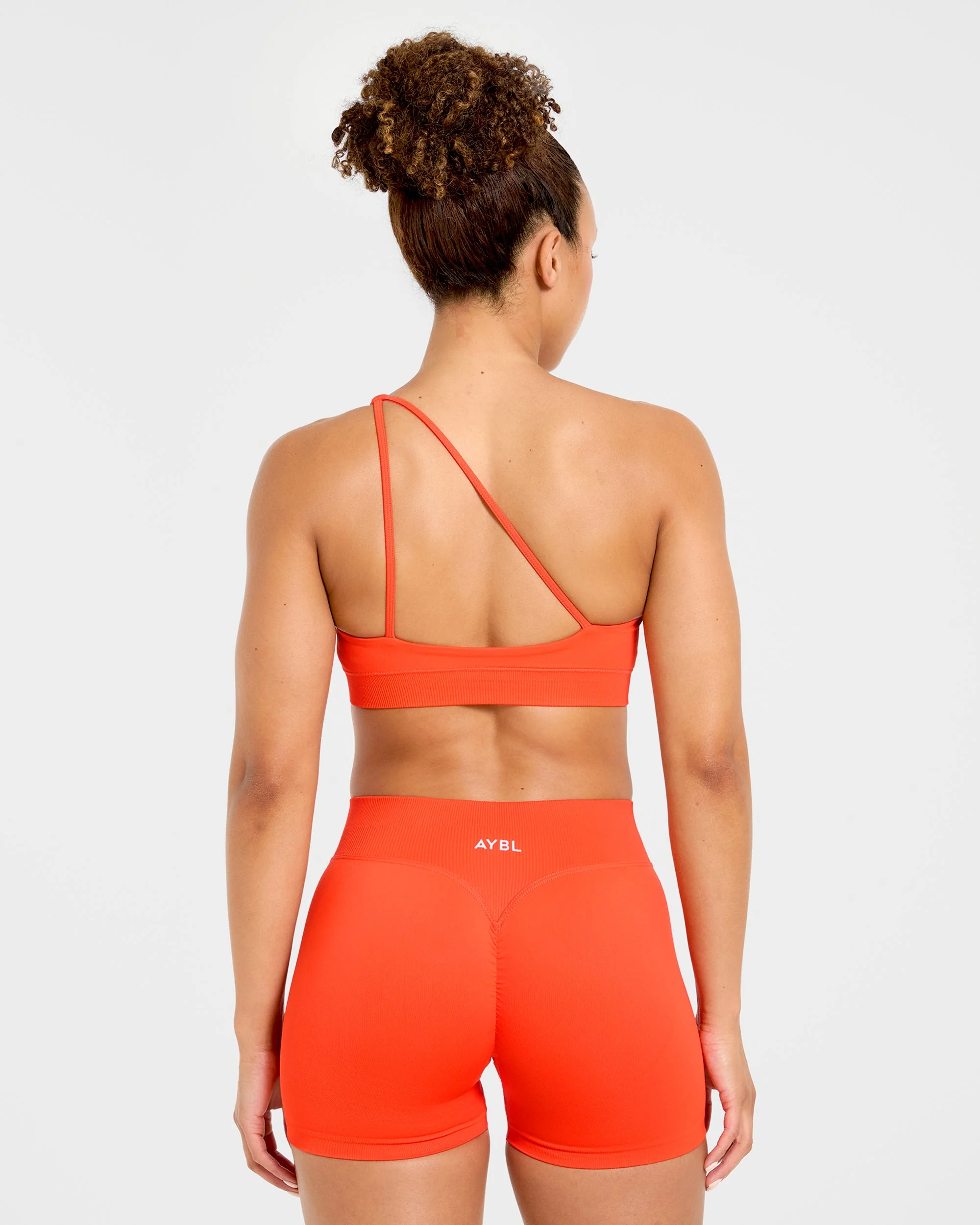 Enhance Seamless One Shoulder Sports Bra - Summer Oranje - Image 2