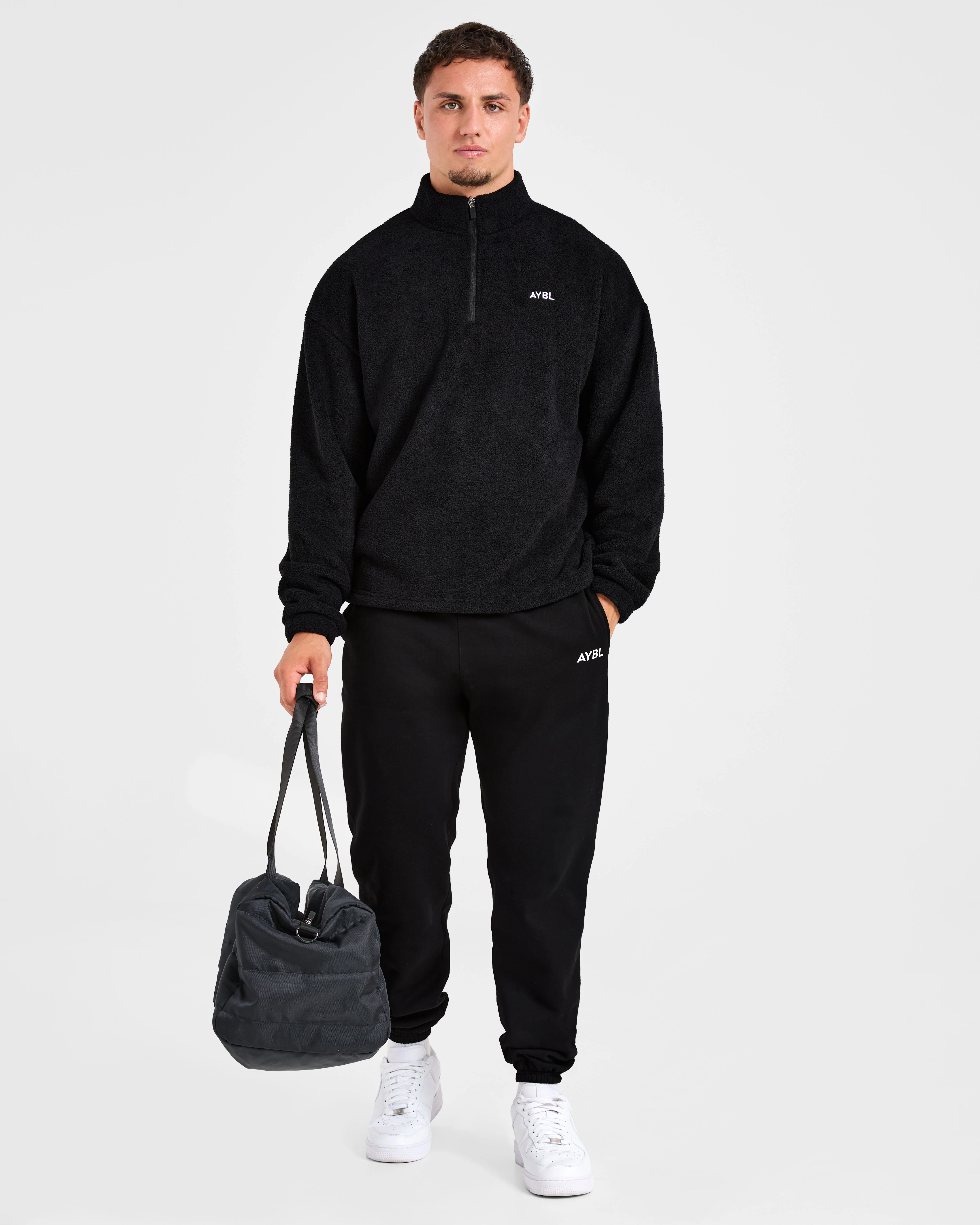 Essential 1/4 Zip Fleece - Zwart - Image 7