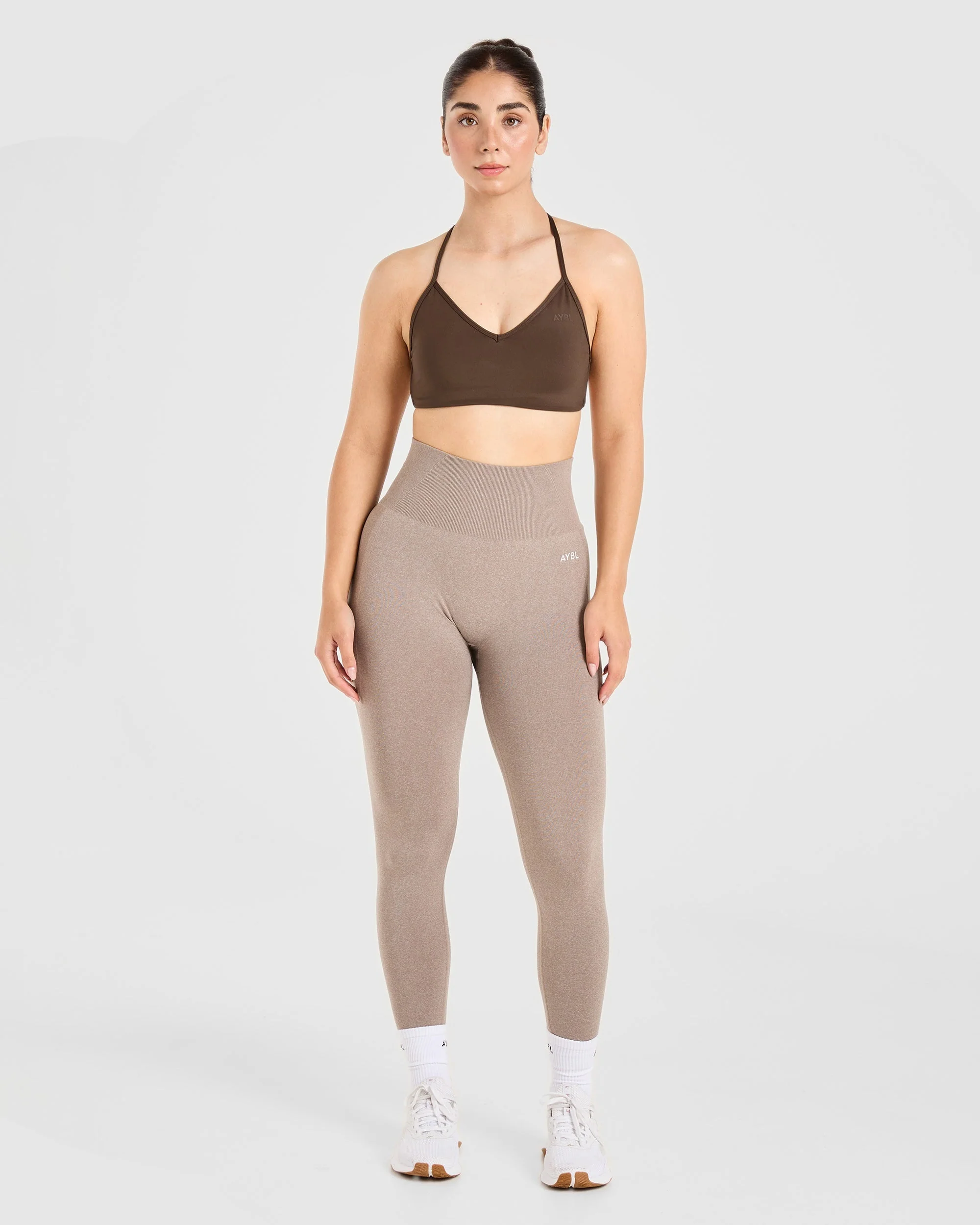 Essential Crossback Sports Bra - Deep Cocoa Bruin - Image 3