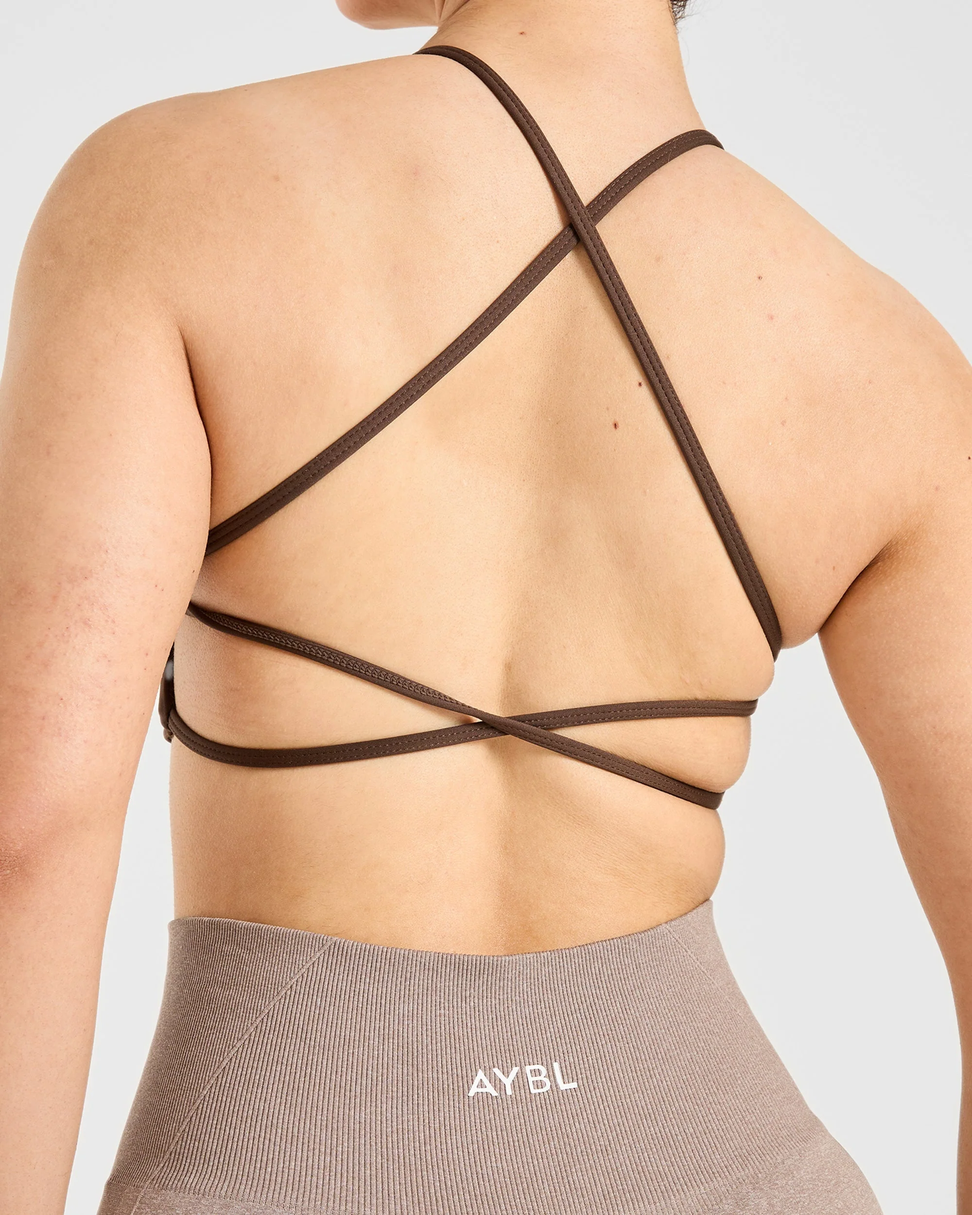 Essential Crossback Sports Bra - Deep Cocoa Bruin - Image 6
