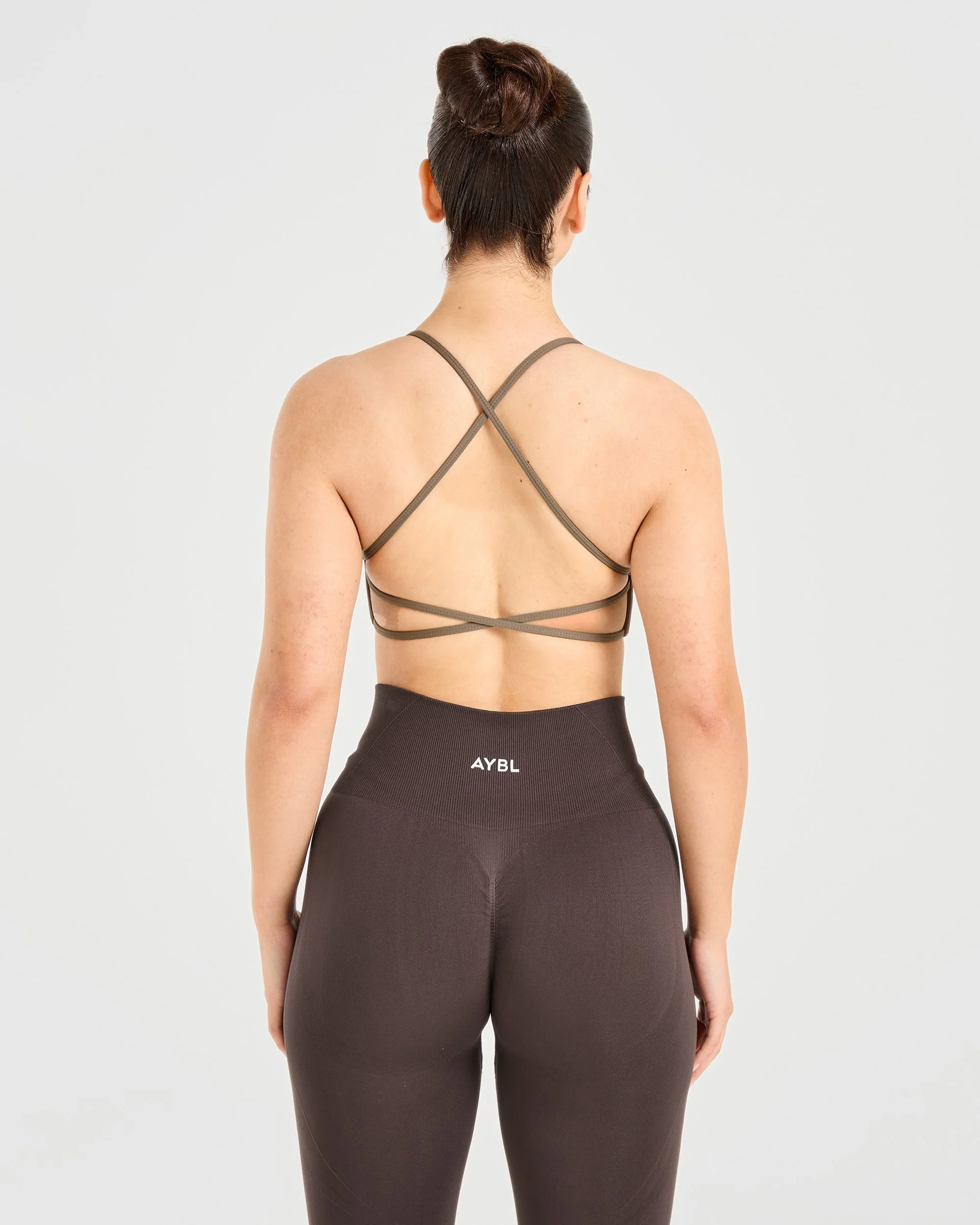Essential Crossback Sports Bra - Mocha Bruin - Image 2