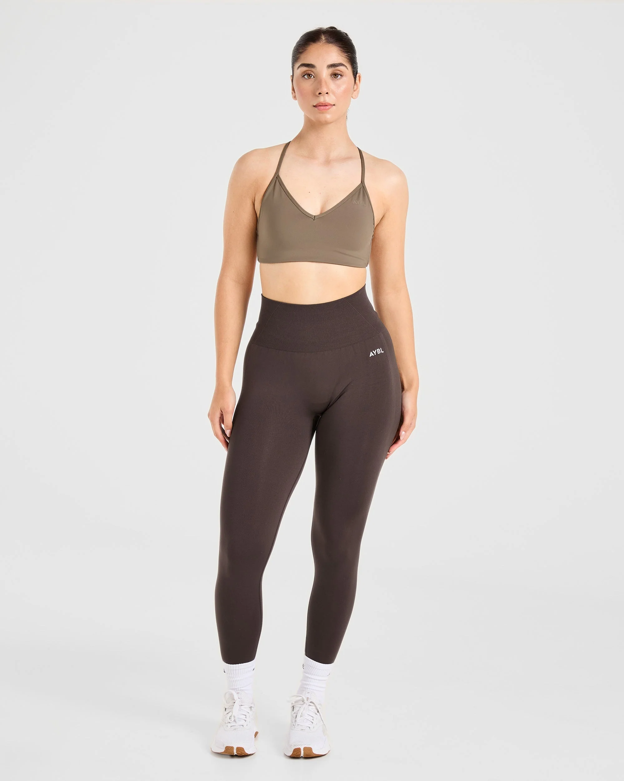 Essential Crossback Sports Bra - Mocha Bruin - Image 3