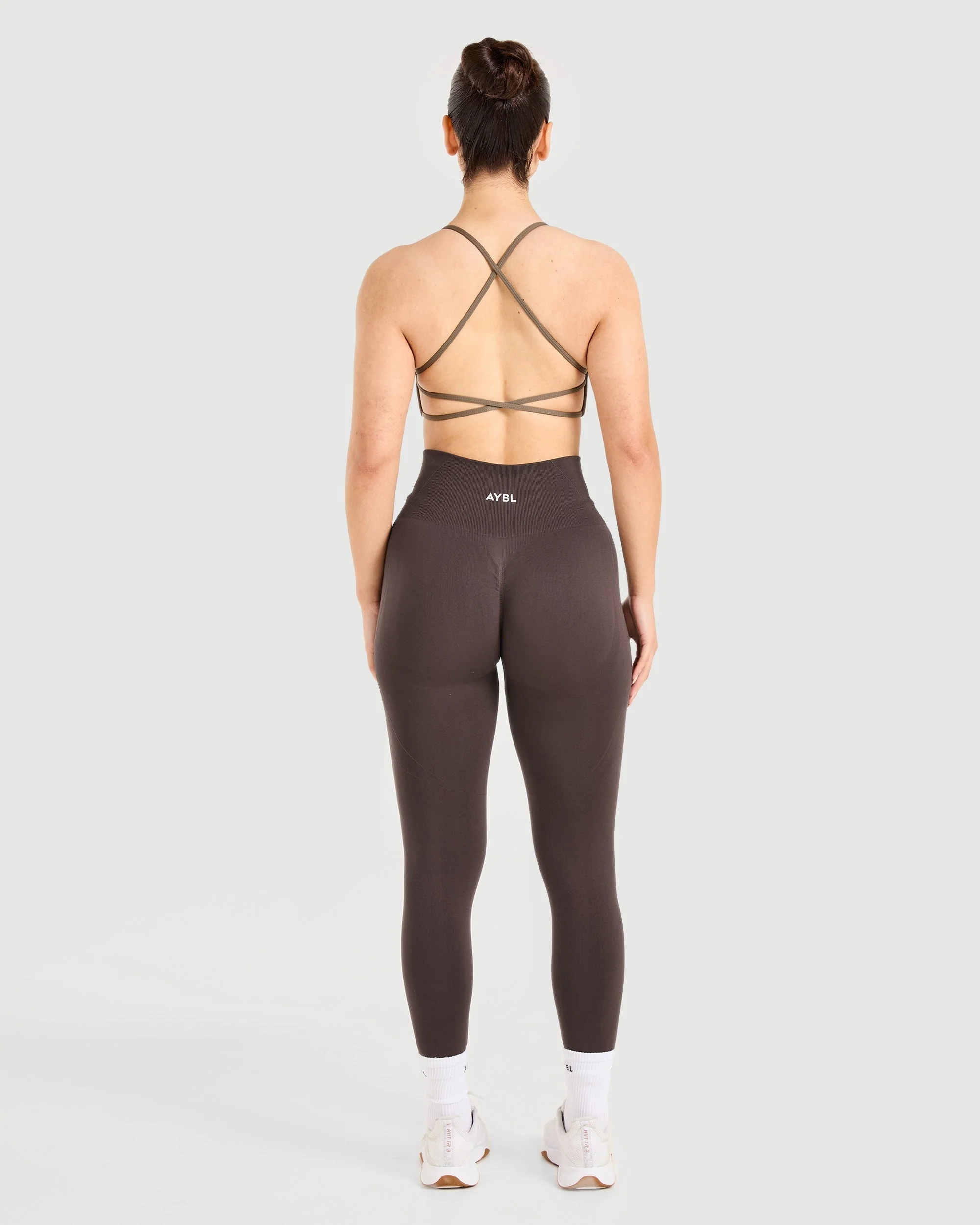 Essential Crossback Sports Bra - Mocha Bruin - Image 4