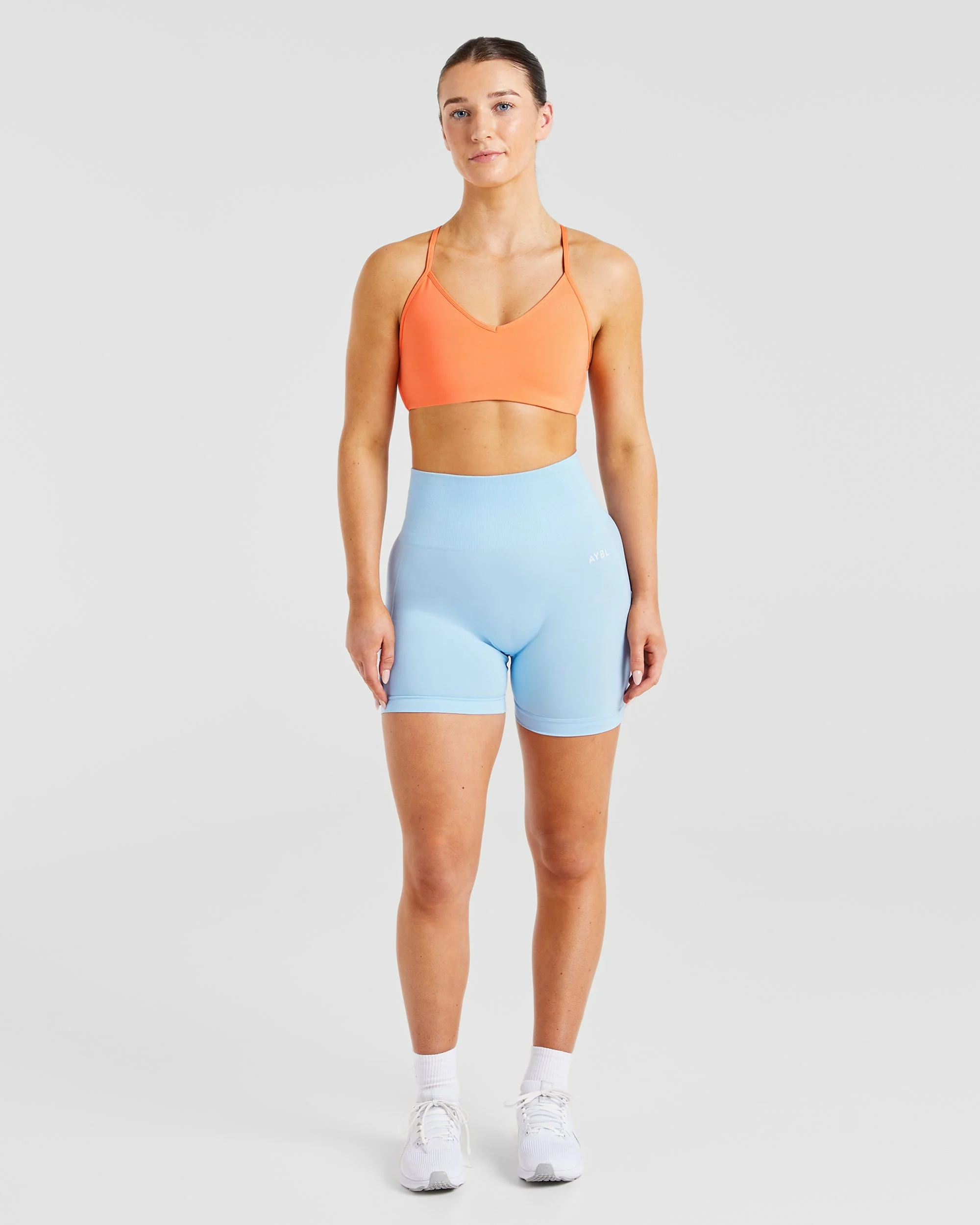 Essential Crossback Sports Bra - Papaja Oranje - Image 3