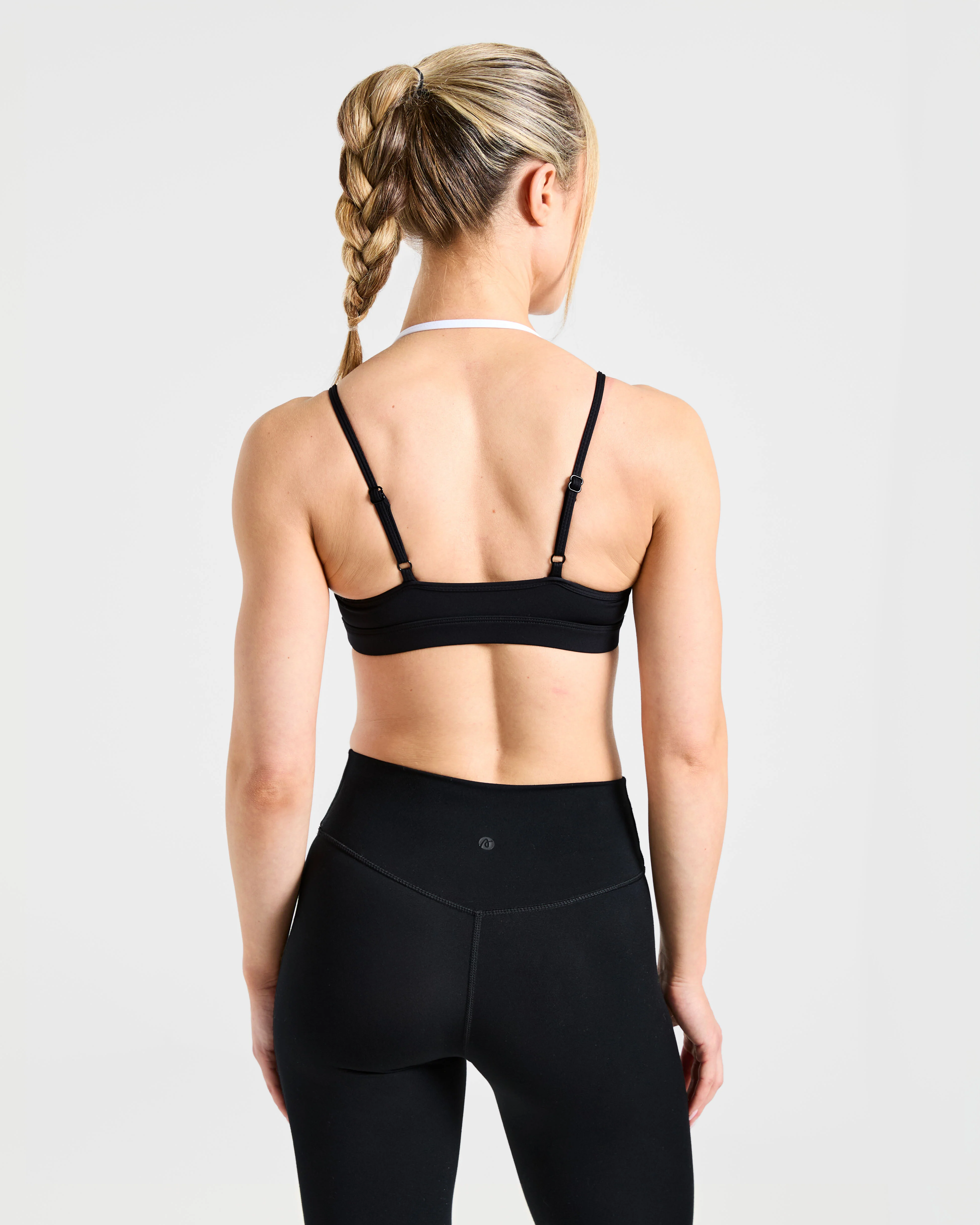 Essential Double Layer Sports Bra - Black/Wit - Image 2