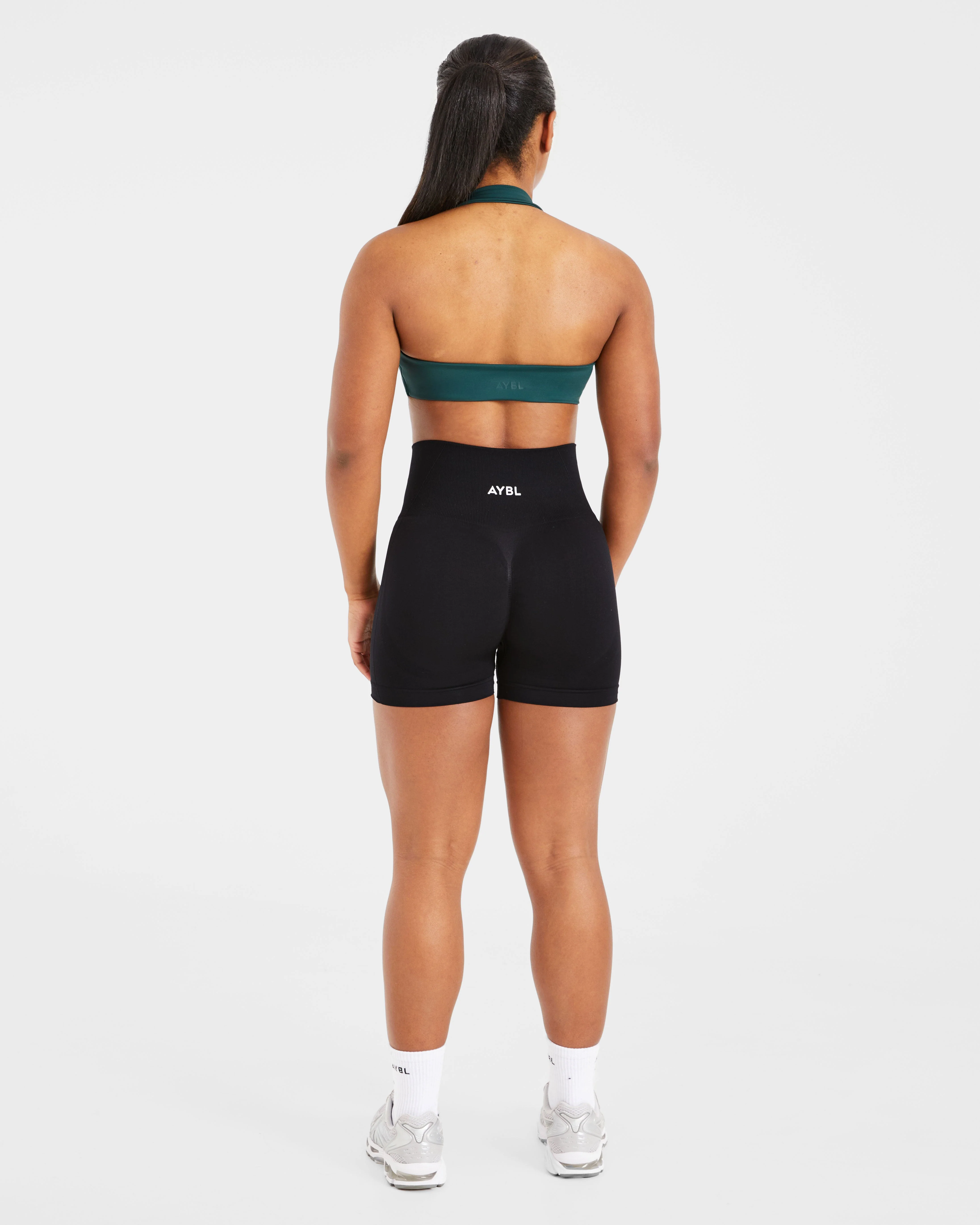 Essential Halterneck Sports Bra - Deep Groen - Image 4
