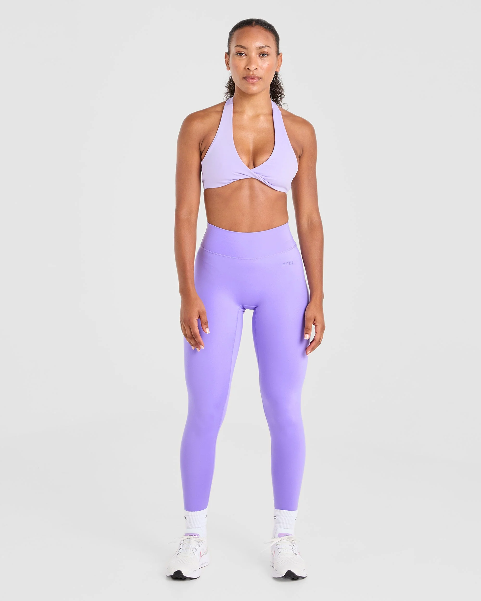 Essential Halterneck Sports Bra - Pastel Paars - Image 3