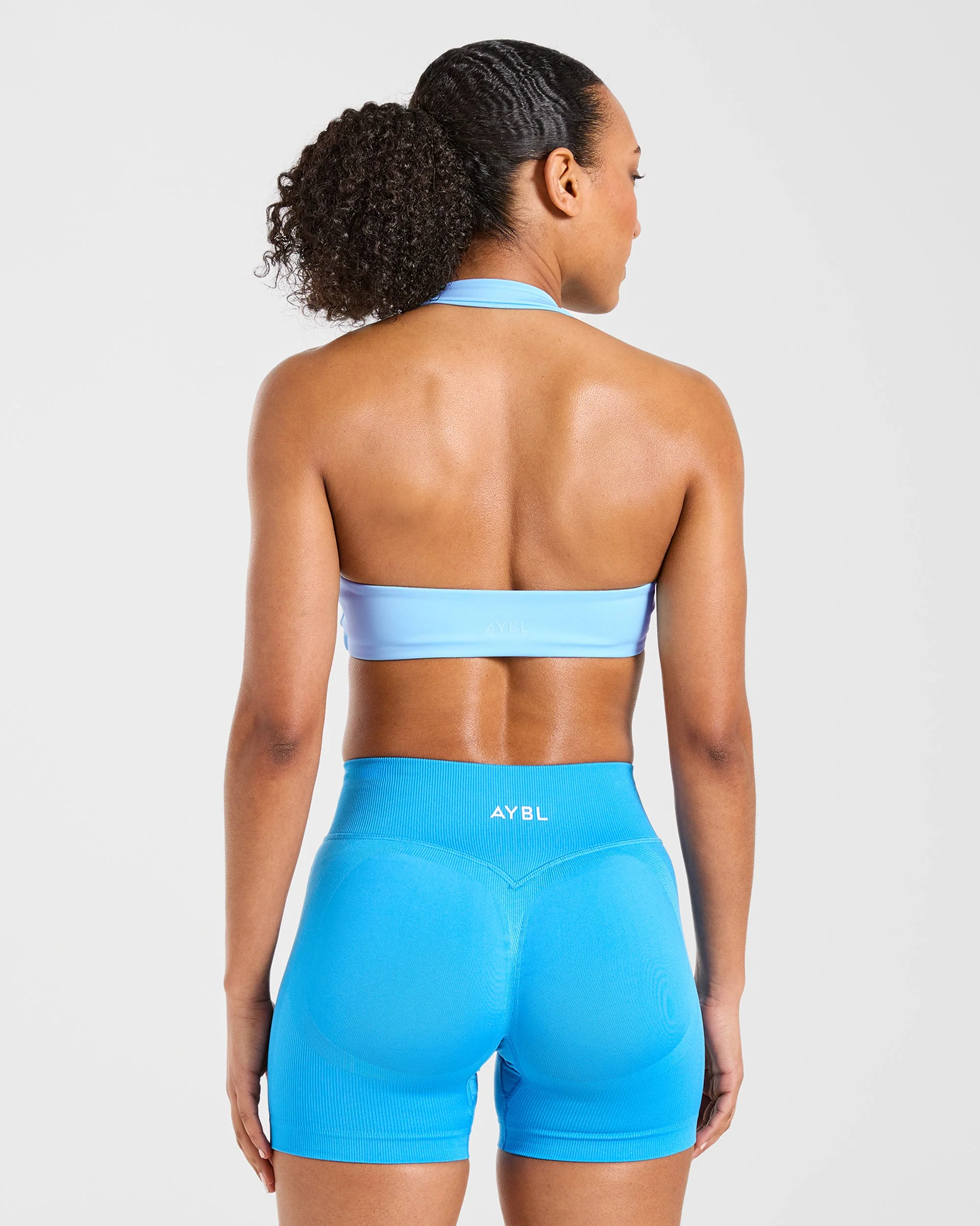 Essential Halterneck Sports Bra - Vibrant Blauw - Image 2