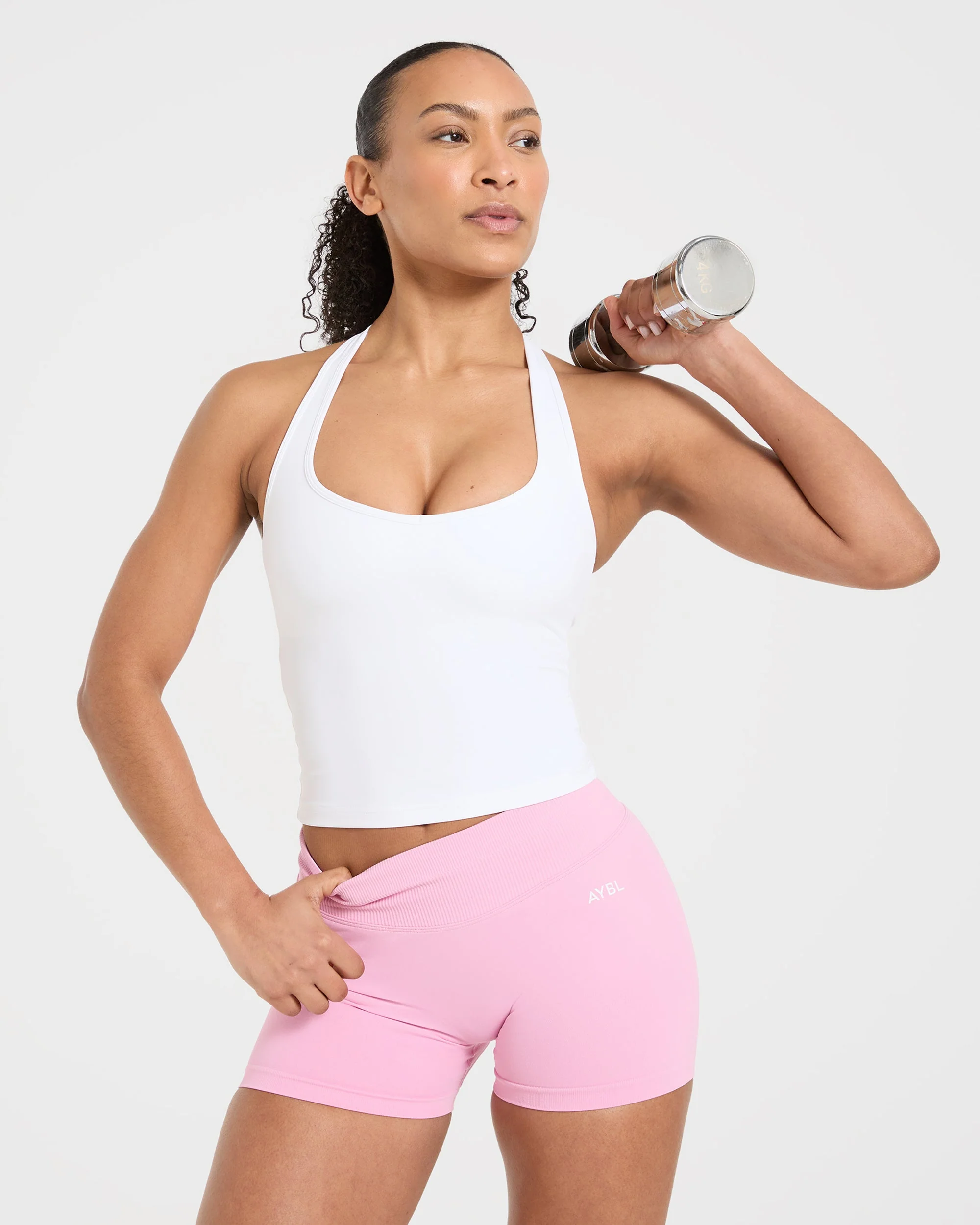 Essential Halterneck Tank Top - Wit - Image 7