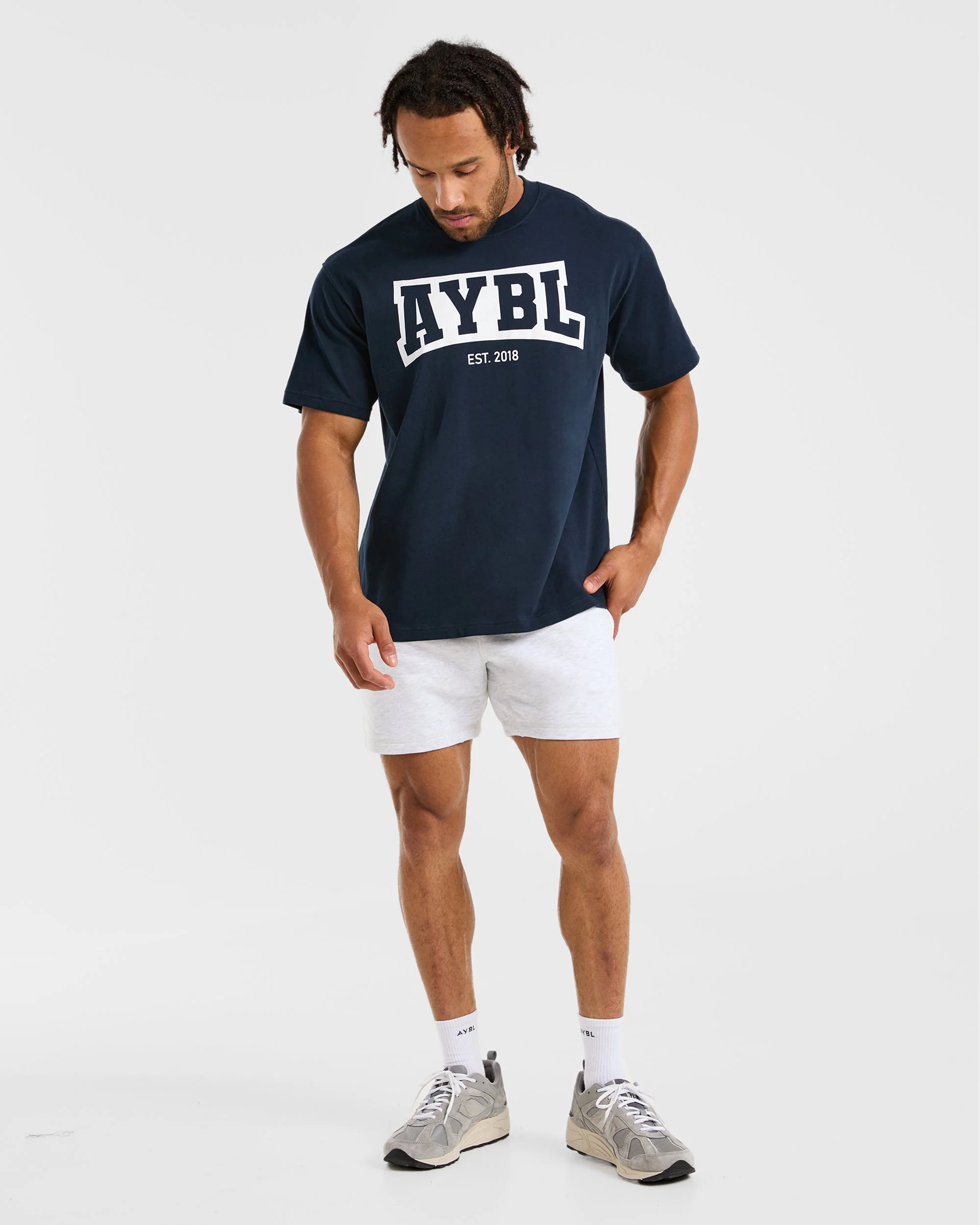 Essential Lightweight 5" Shorts - Grijs Marl - Image 3