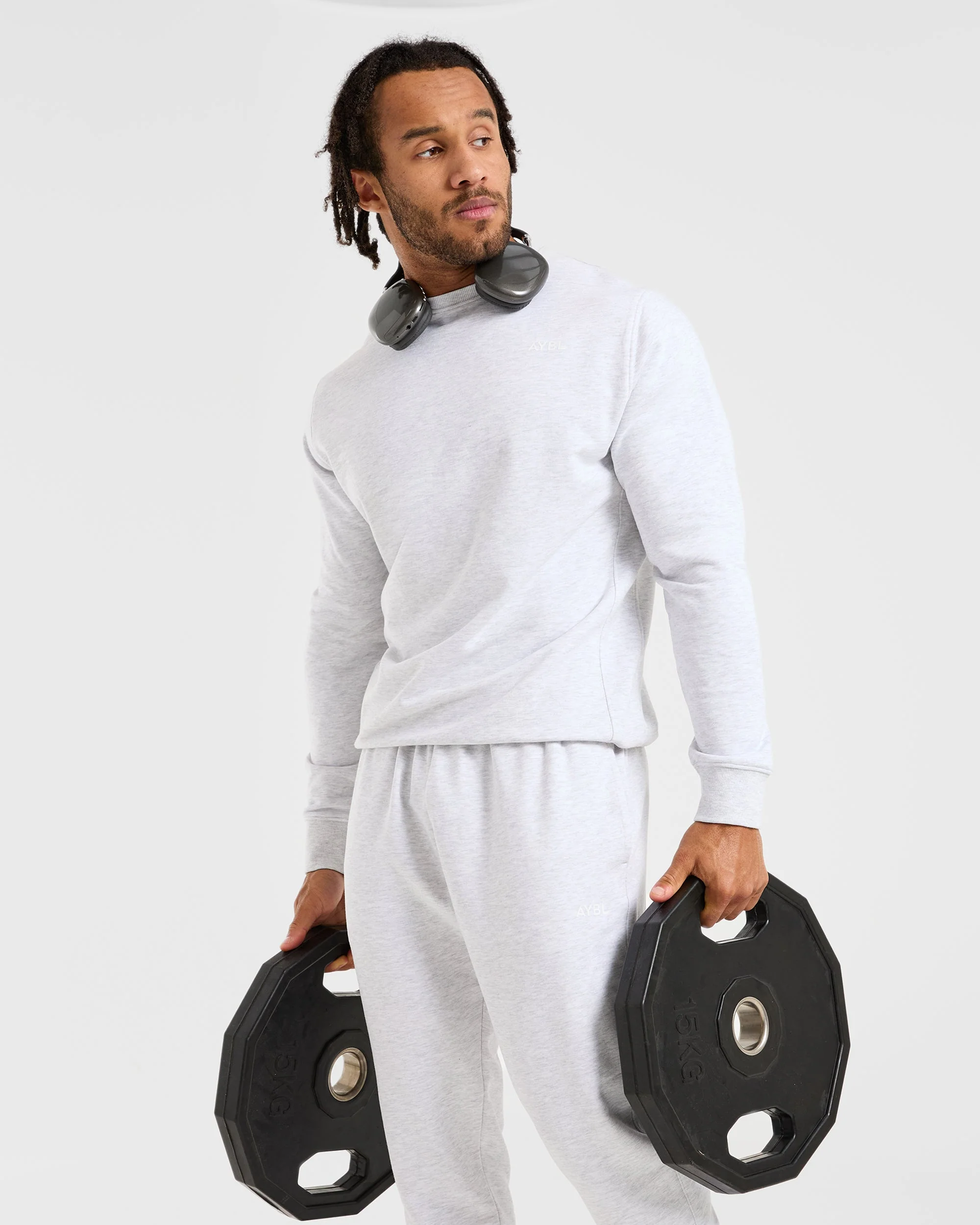 Essential Lightweight Sweater - Grijs Marl - Image 8