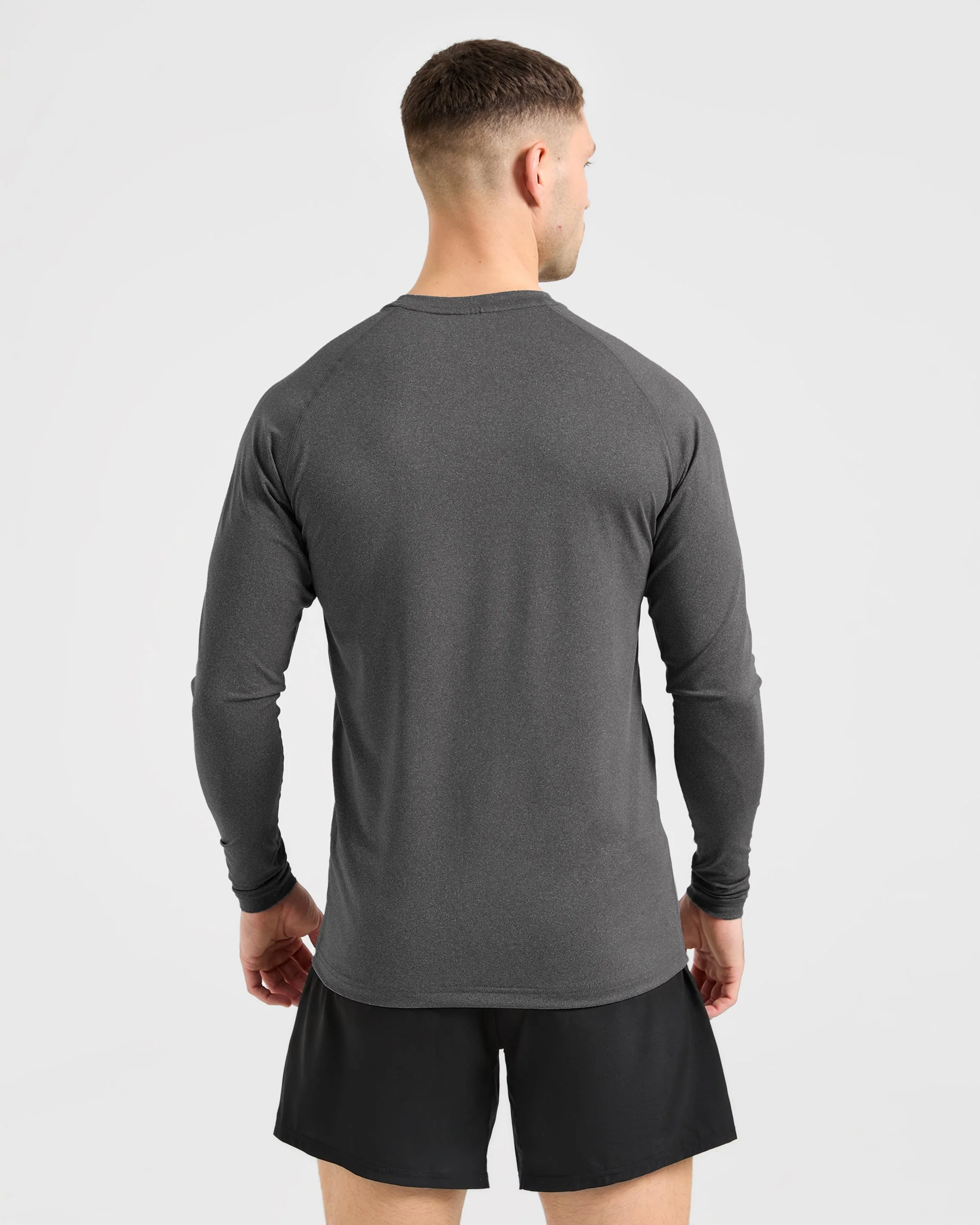 Essential Long Sleeve T Shirt - Grijs Marl - Image 2