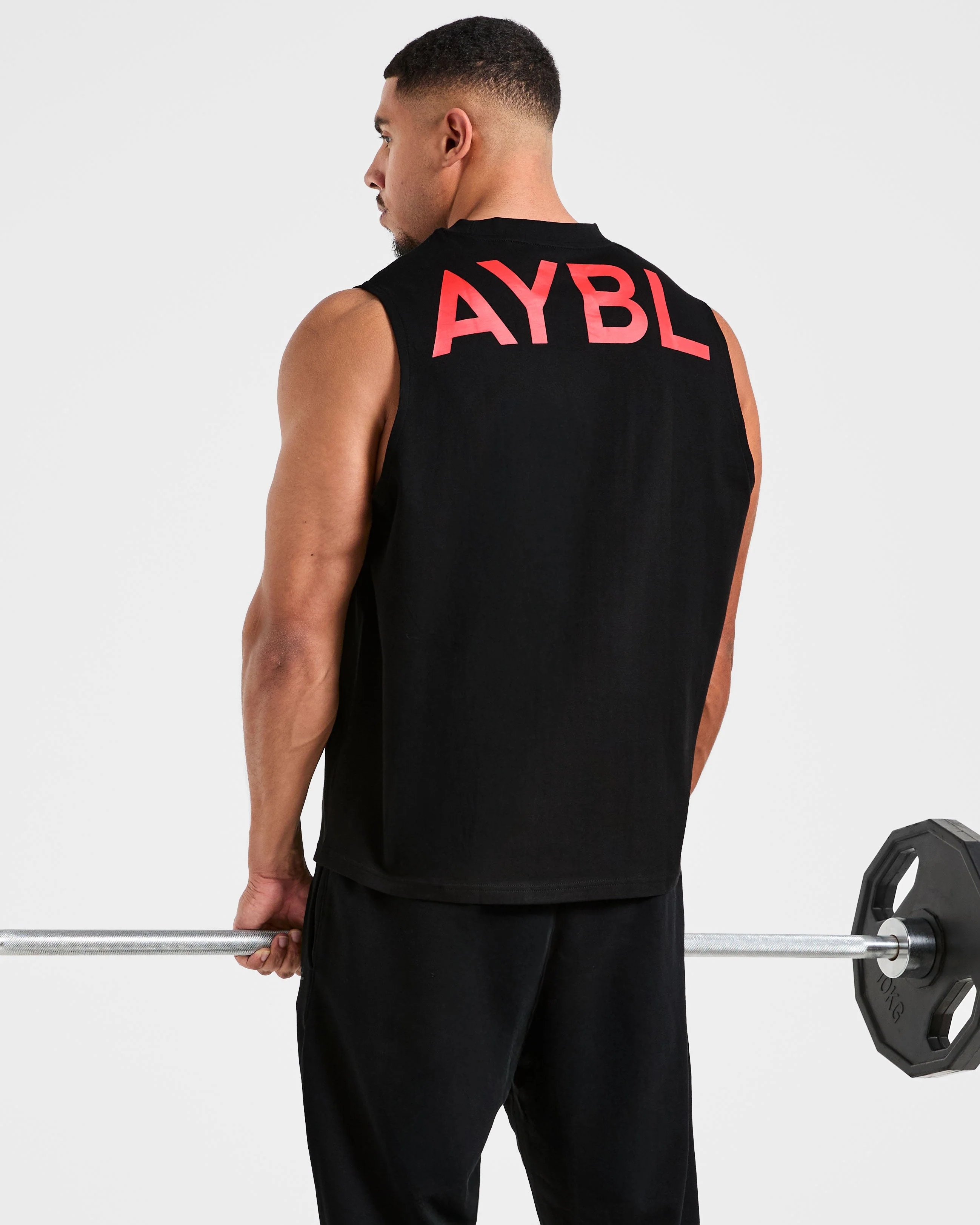 Essential Oversized Graphic Tank - Zwart/Rood - Image 8