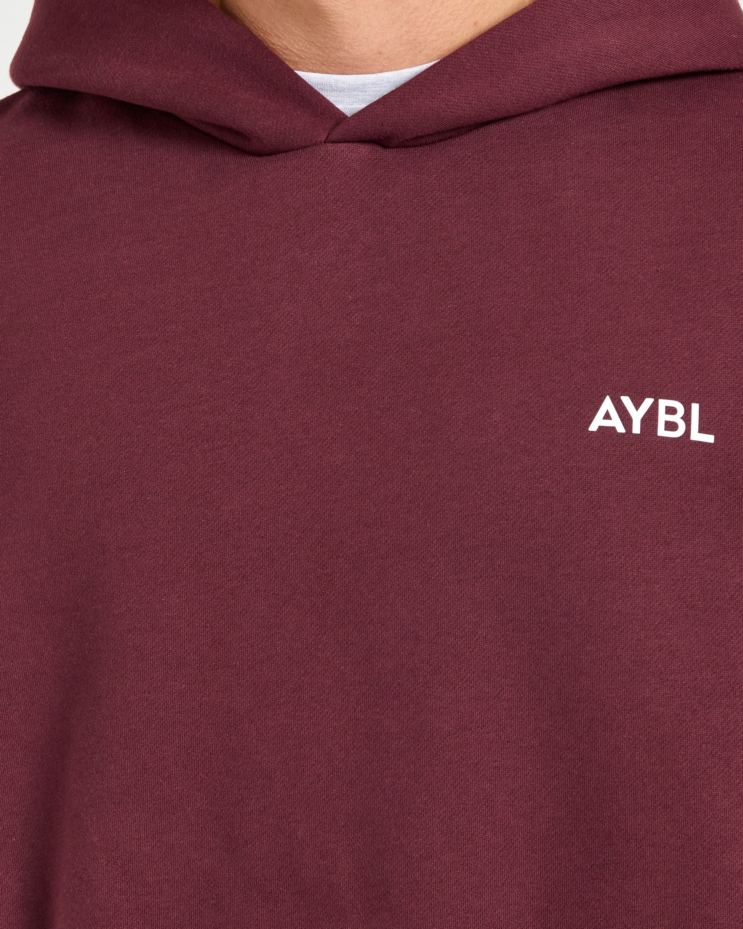 Essential Oversized Hoodie - Burgundy Rood - Image 6