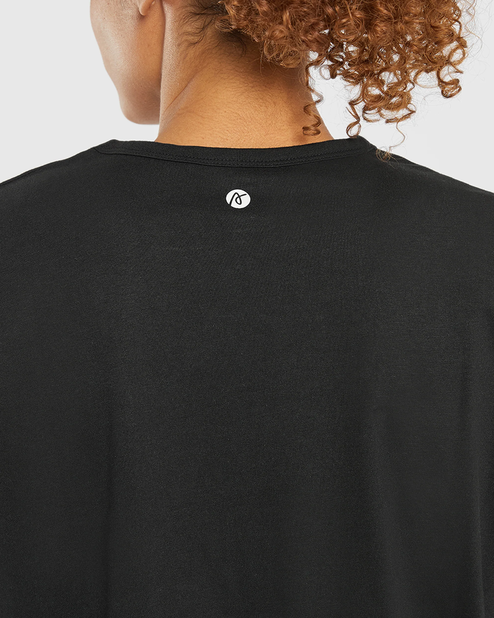 Essential Oversized Long Sleeve T Shirt - Zwart - Image 6