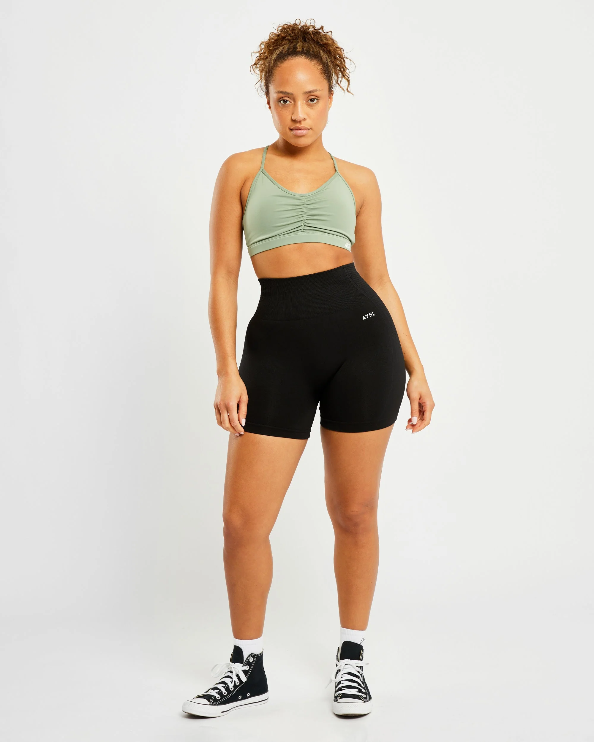 Essential Ruched Sports Bra - Olive Groen - Image 11