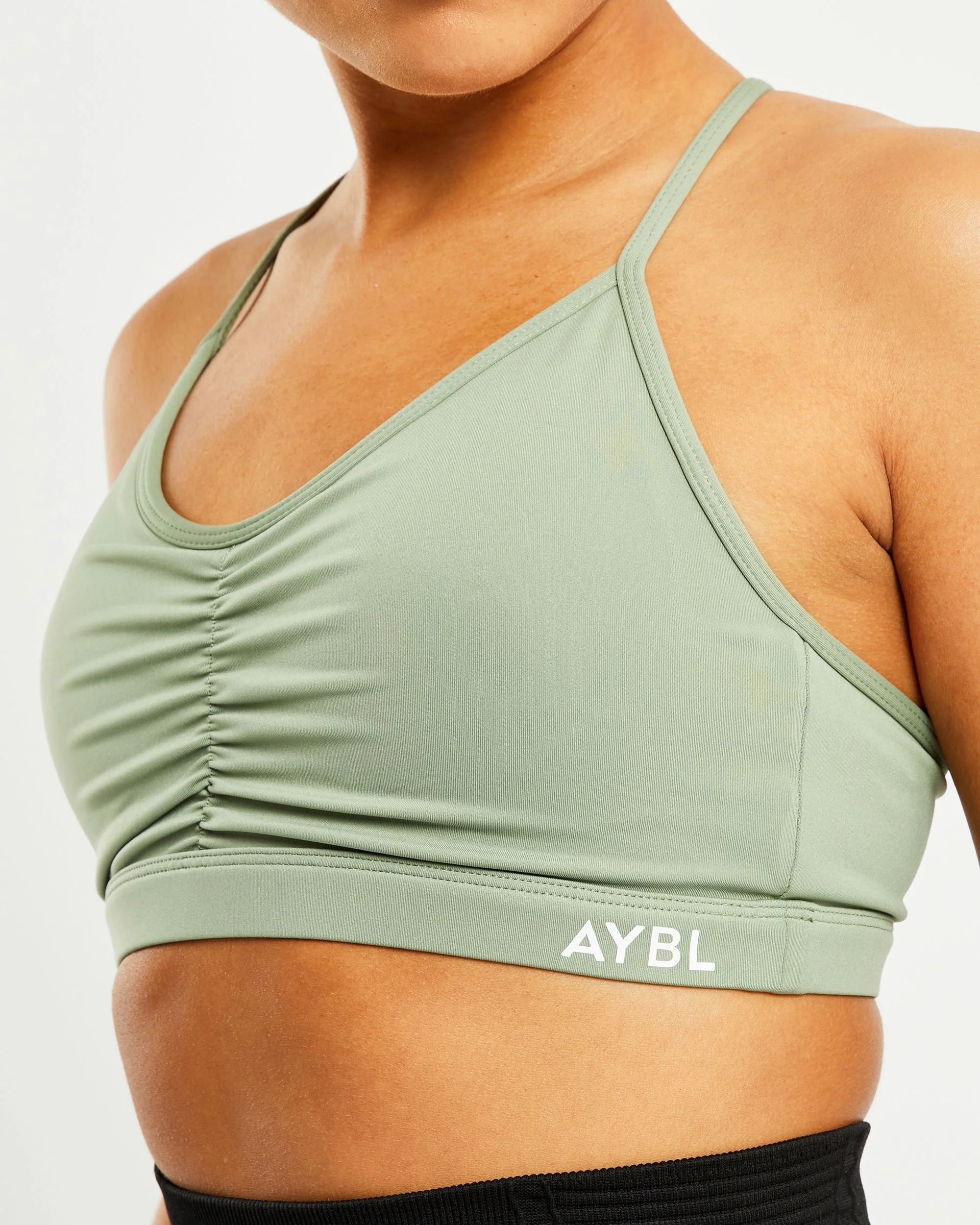 Essential Ruched Sports Bra - Olive Groen - Image 13