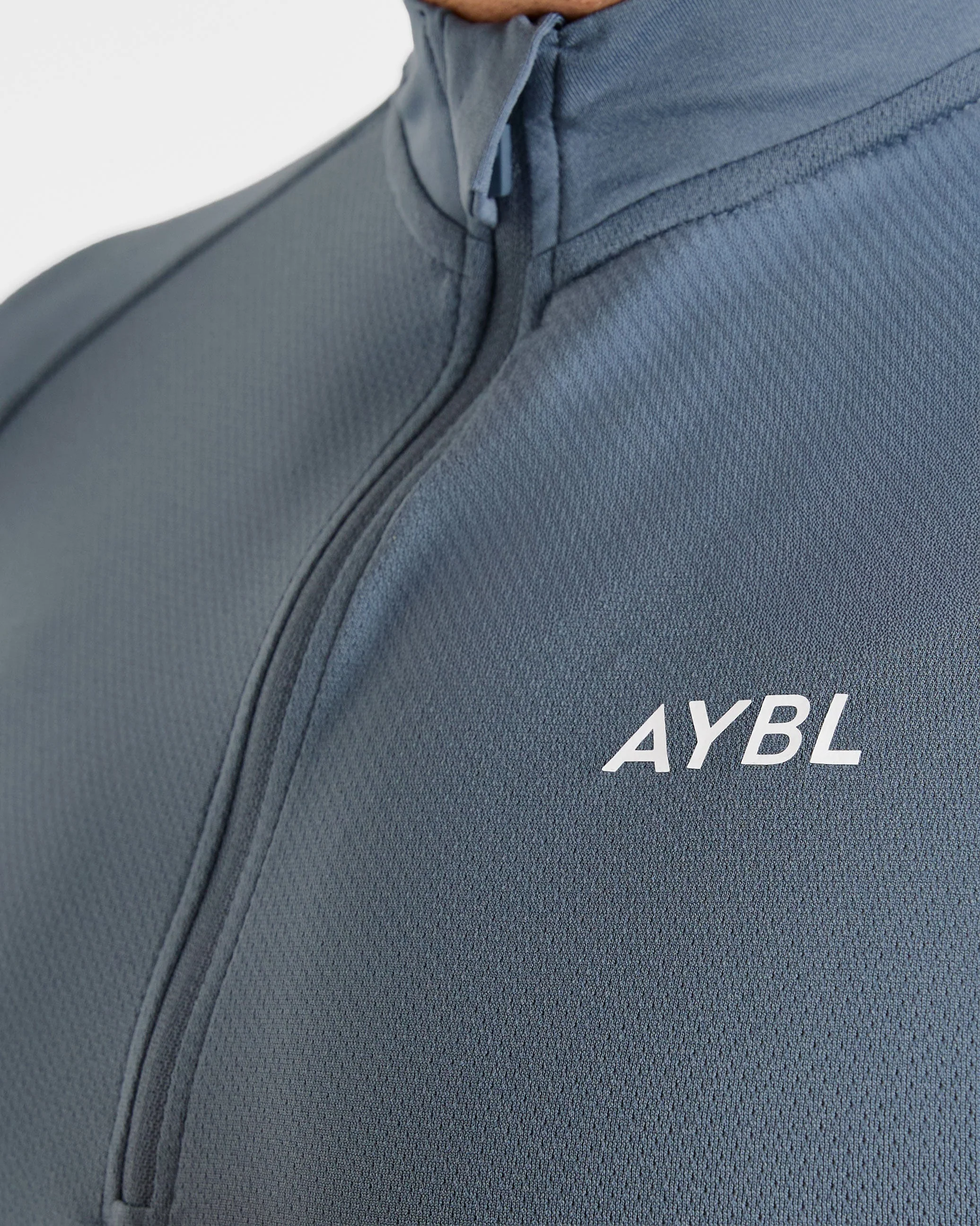 Essential Seamless 1/4 Zip Pullover - Slate Blauw - Image 5