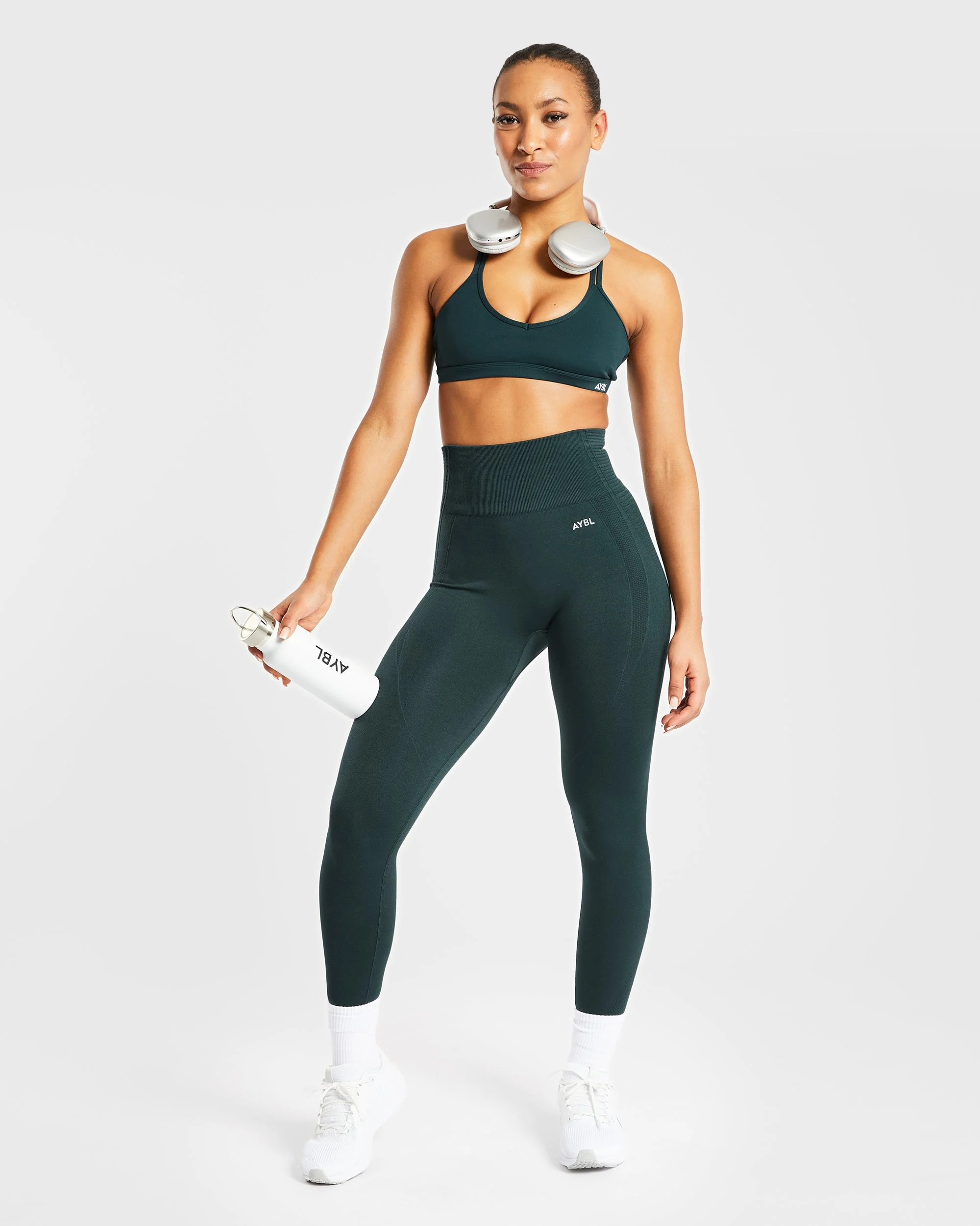Essential Strappy Sports Bra - Forest Groen - Image 7