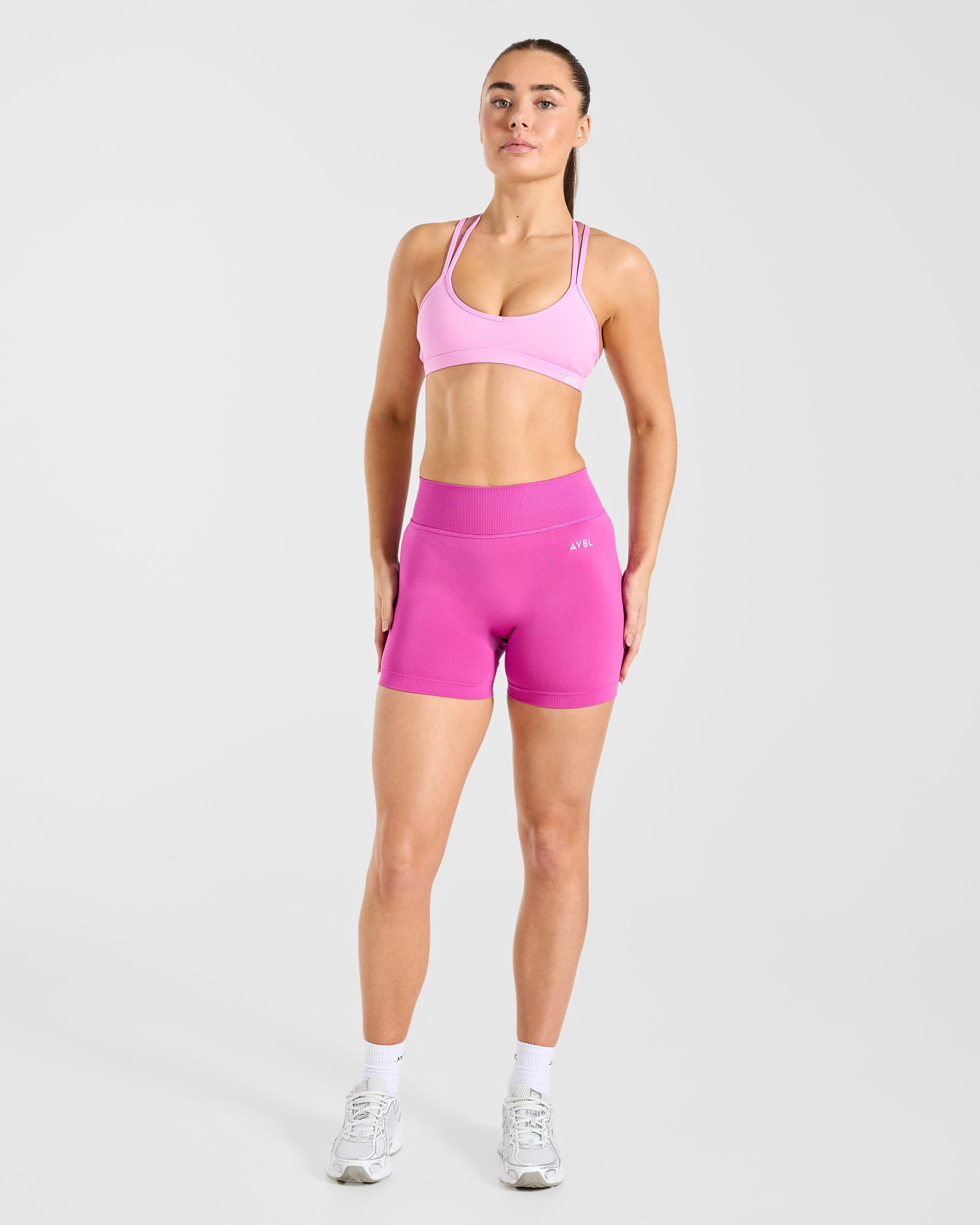 Essential Strappy Sports Bra - Sugar Roze - Image 3