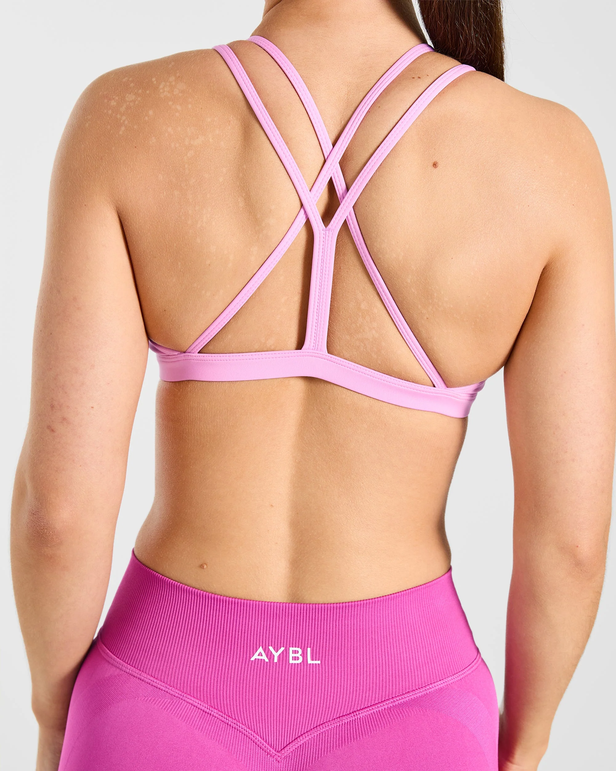 Essential Strappy Sports Bra - Sugar Roze - Image 6