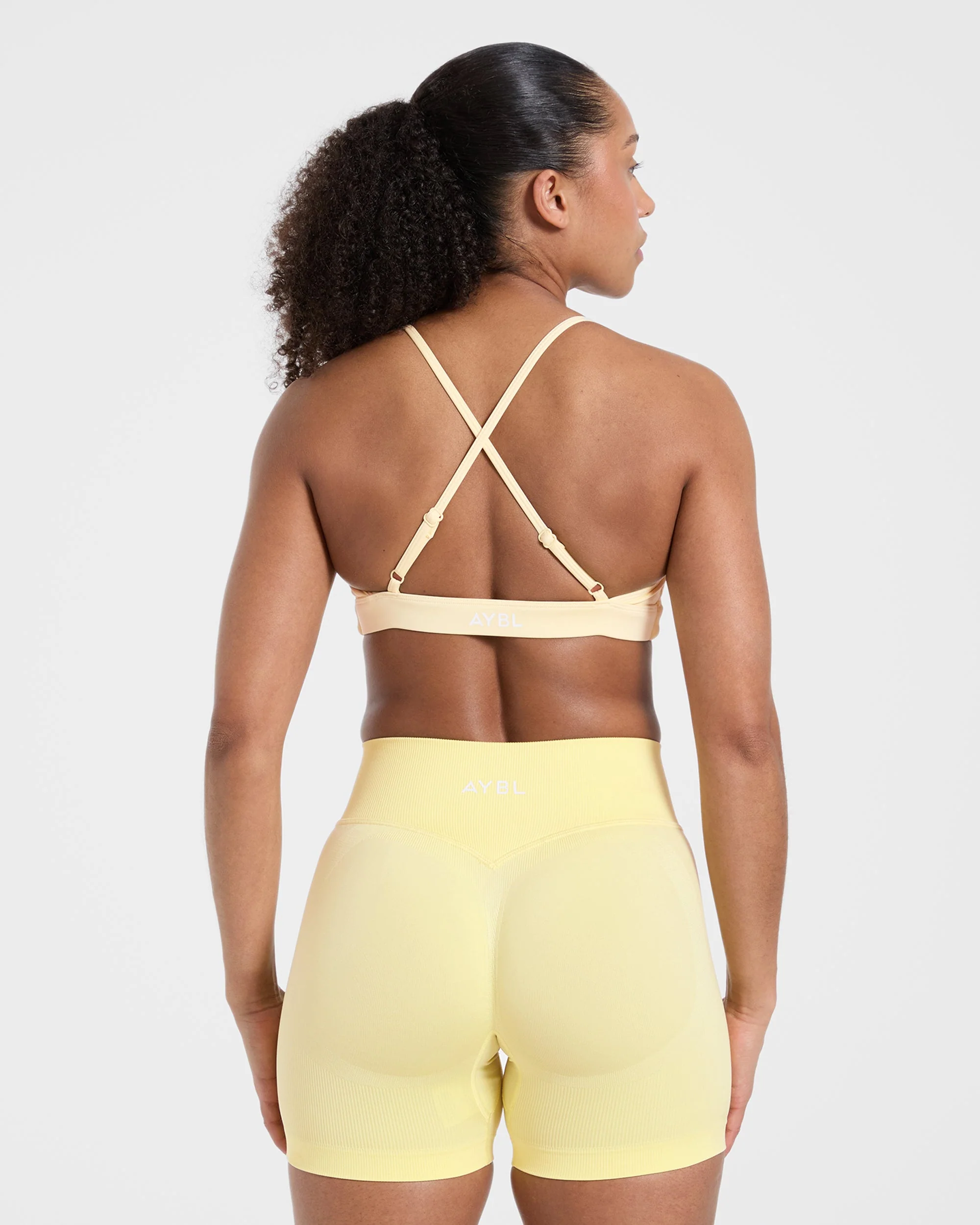 Essential Twist Crossback Sports Bra - Geel - Image 2