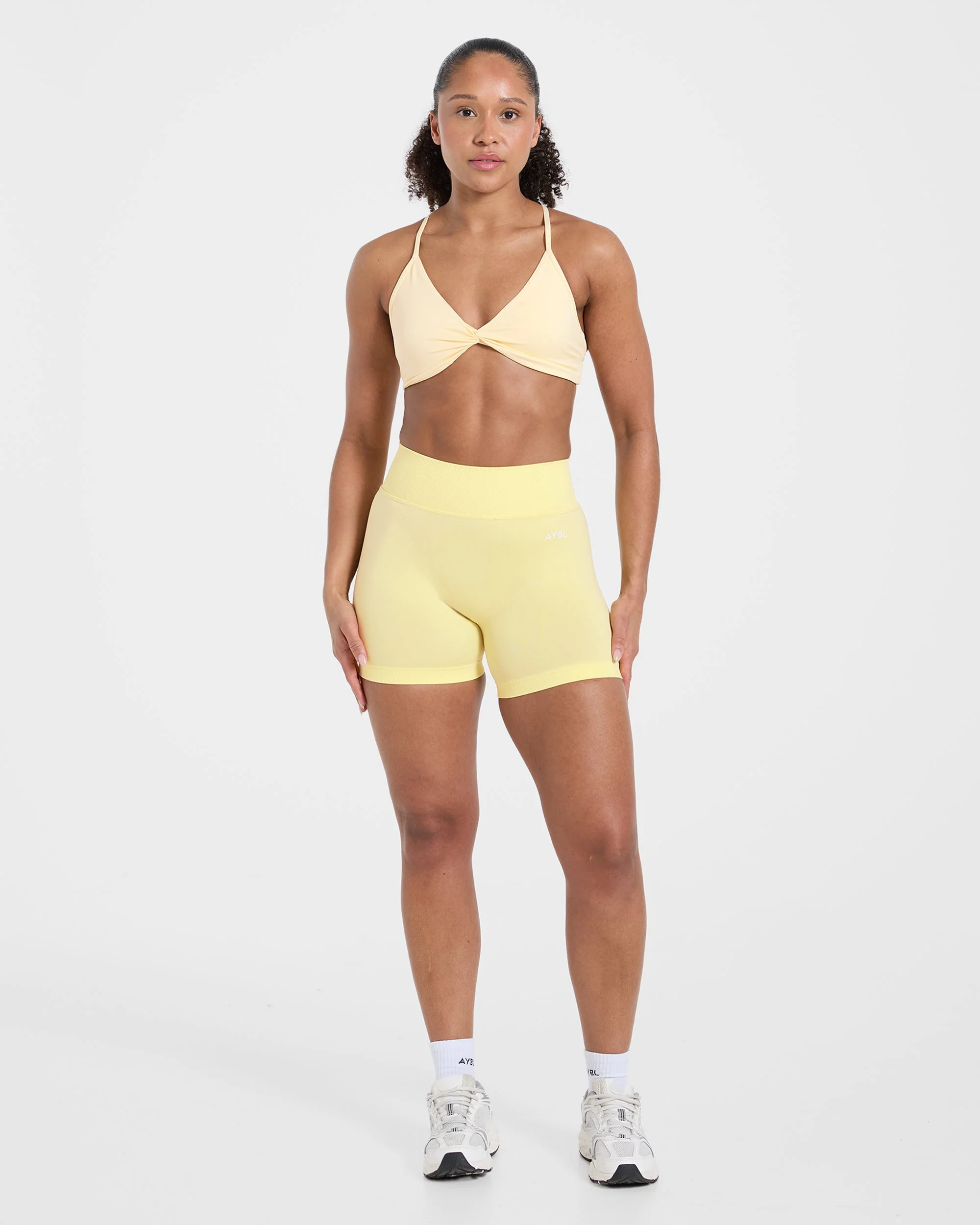 Essential Twist Crossback Sports Bra - Geel - Image 3