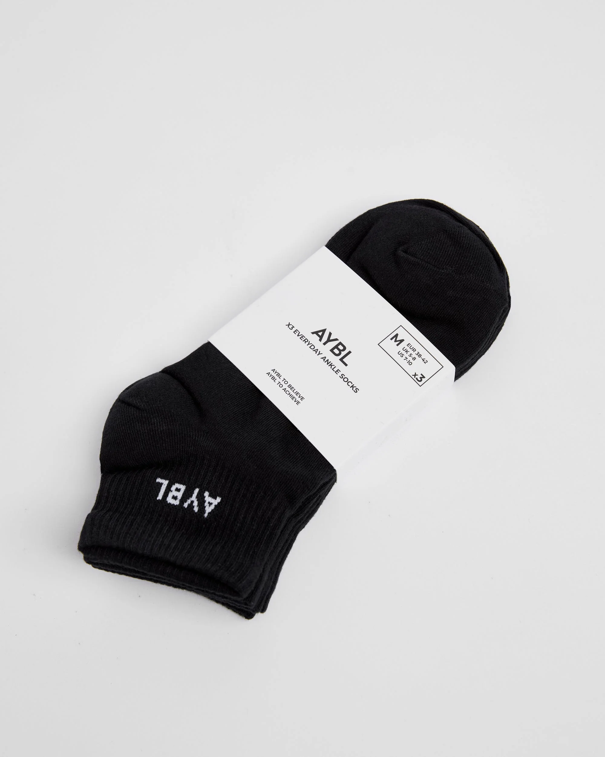 Everyday Ankle Socks (3 Pack) - Zwart - Image 4