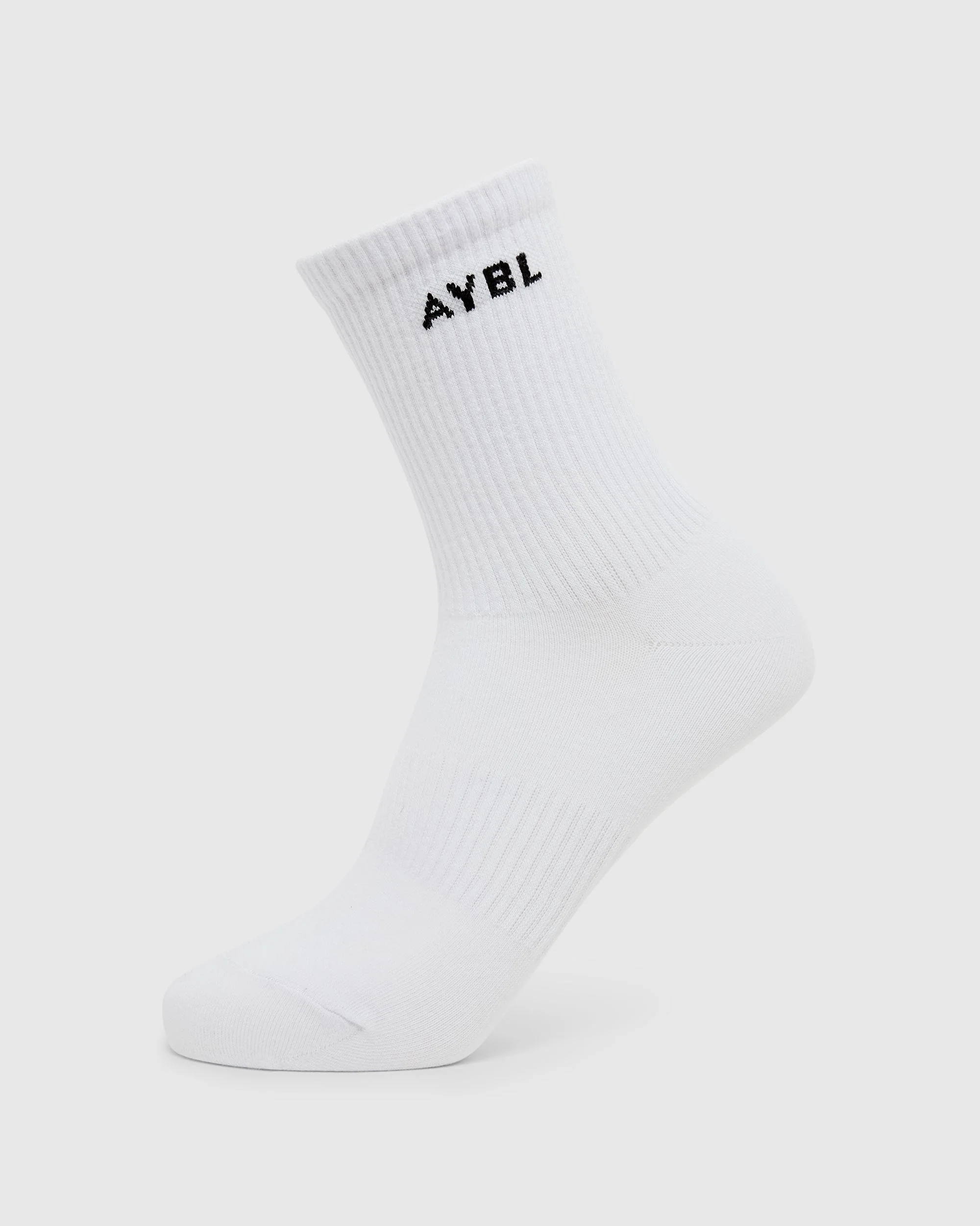 Everyday Crew Socks (3 Pack) - Black/White/Grey - Image 2