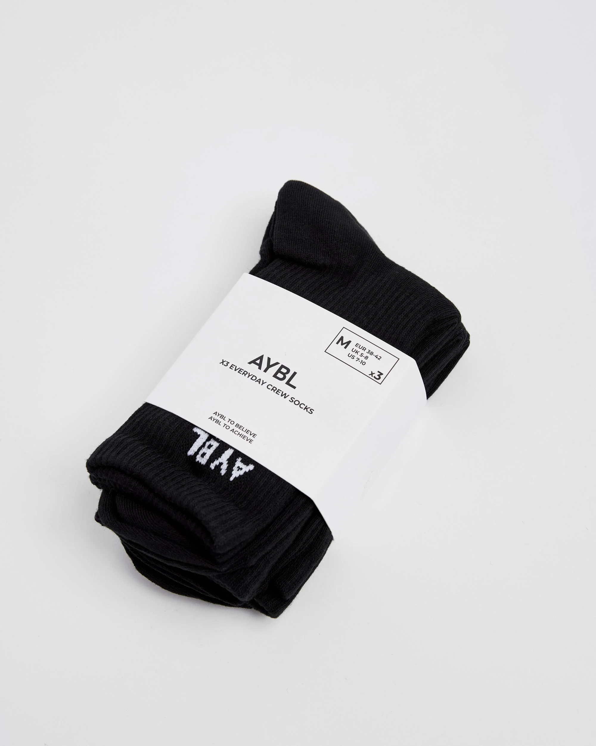 Everyday Crew Socks (3 Pack) - Zwart - Image 4